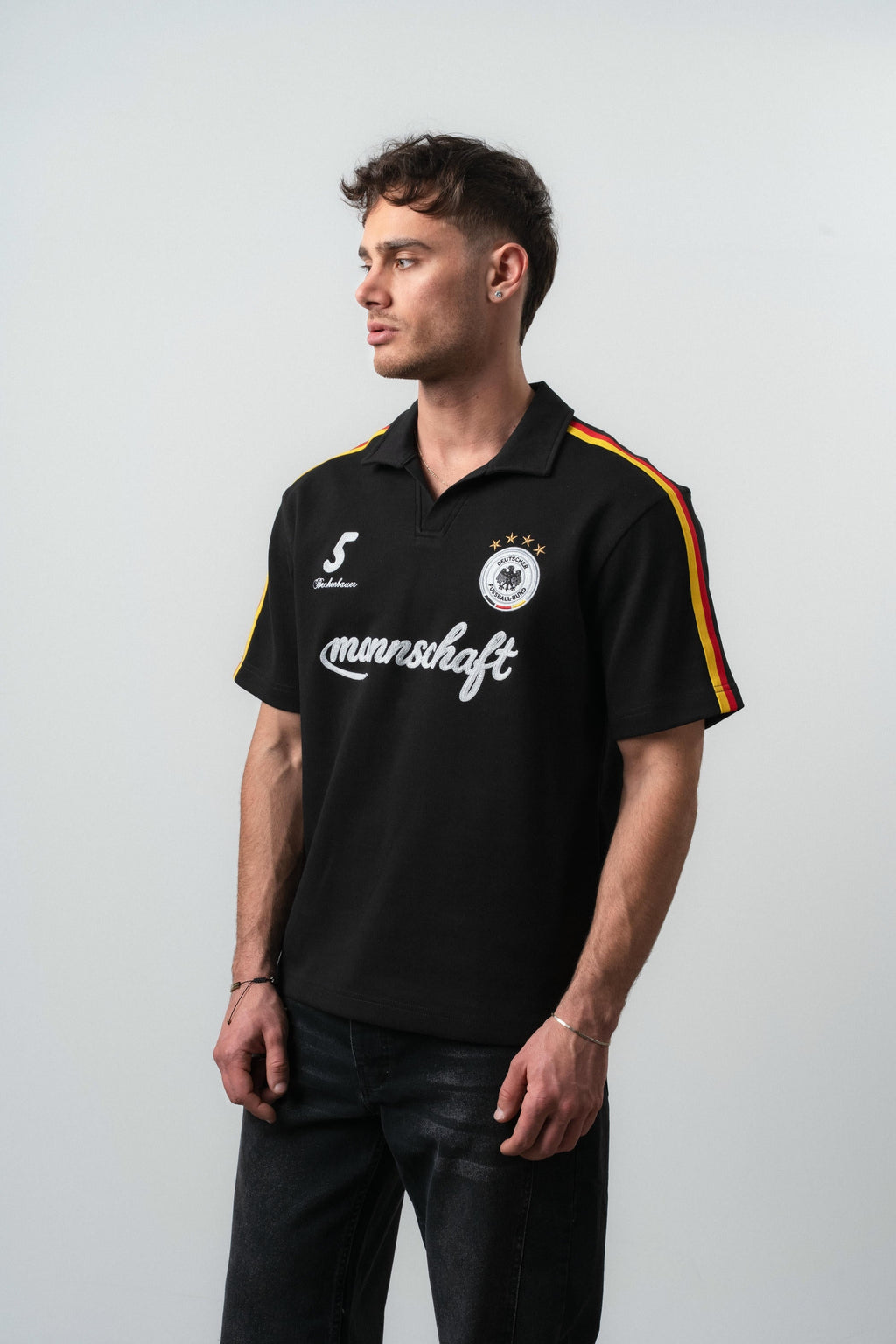 Germany Regular Fit Retro T-Shirt Black