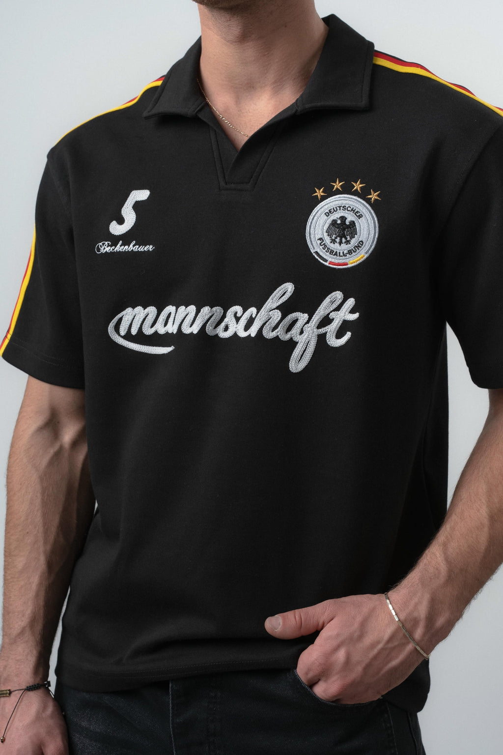 Germany Regular Fit Retro T-Shirt Black