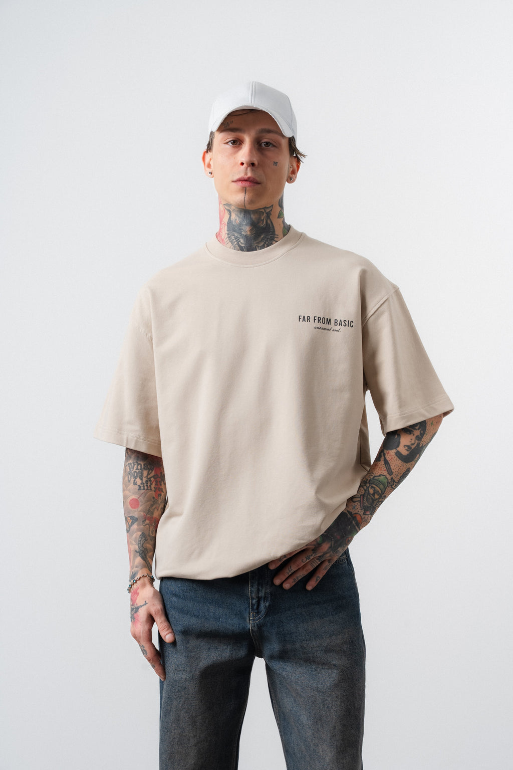 Respire x Itsbyzey Oversized T-Shirt Beige