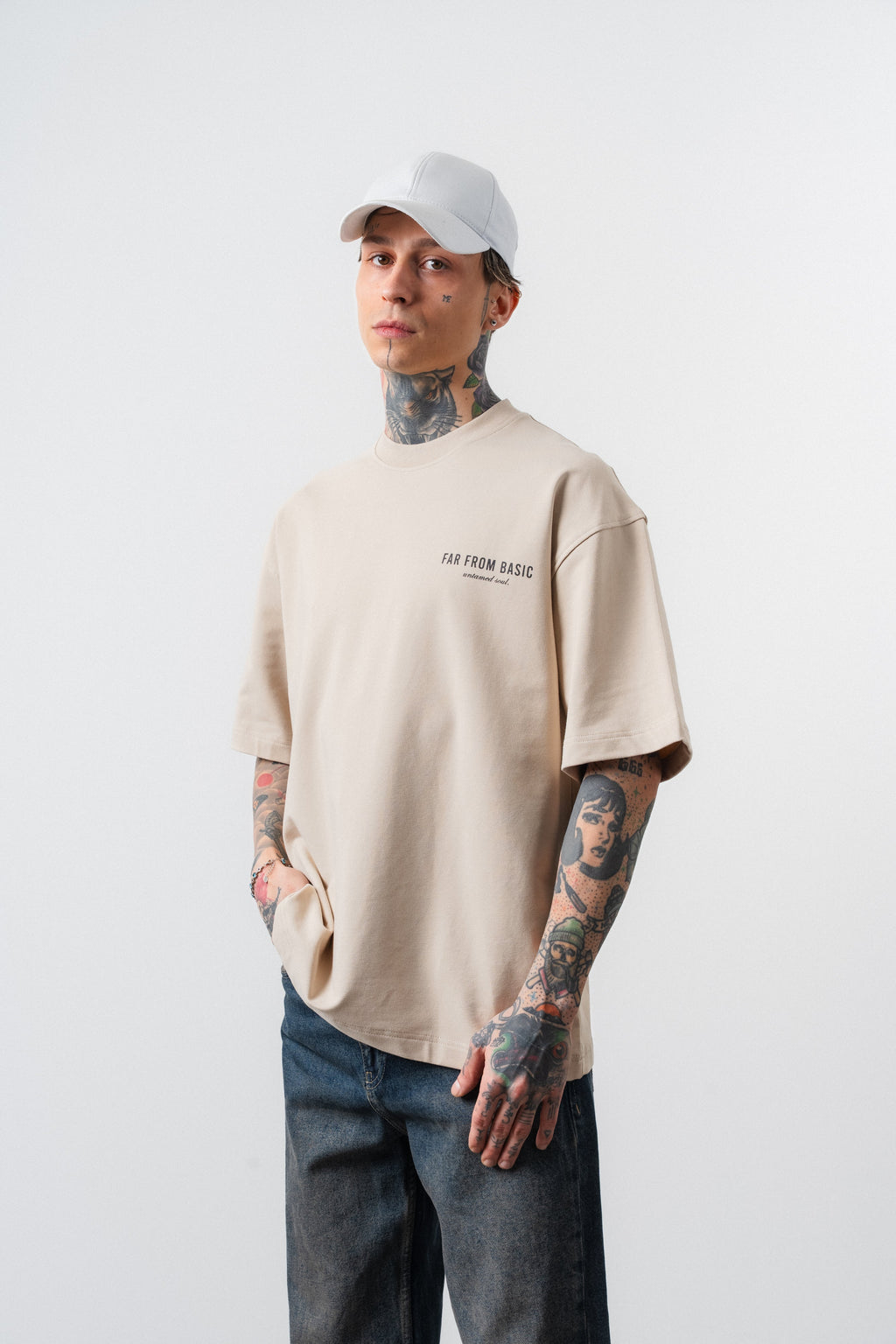 Respire x Itsbyzey Oversized T-Shirt Beige