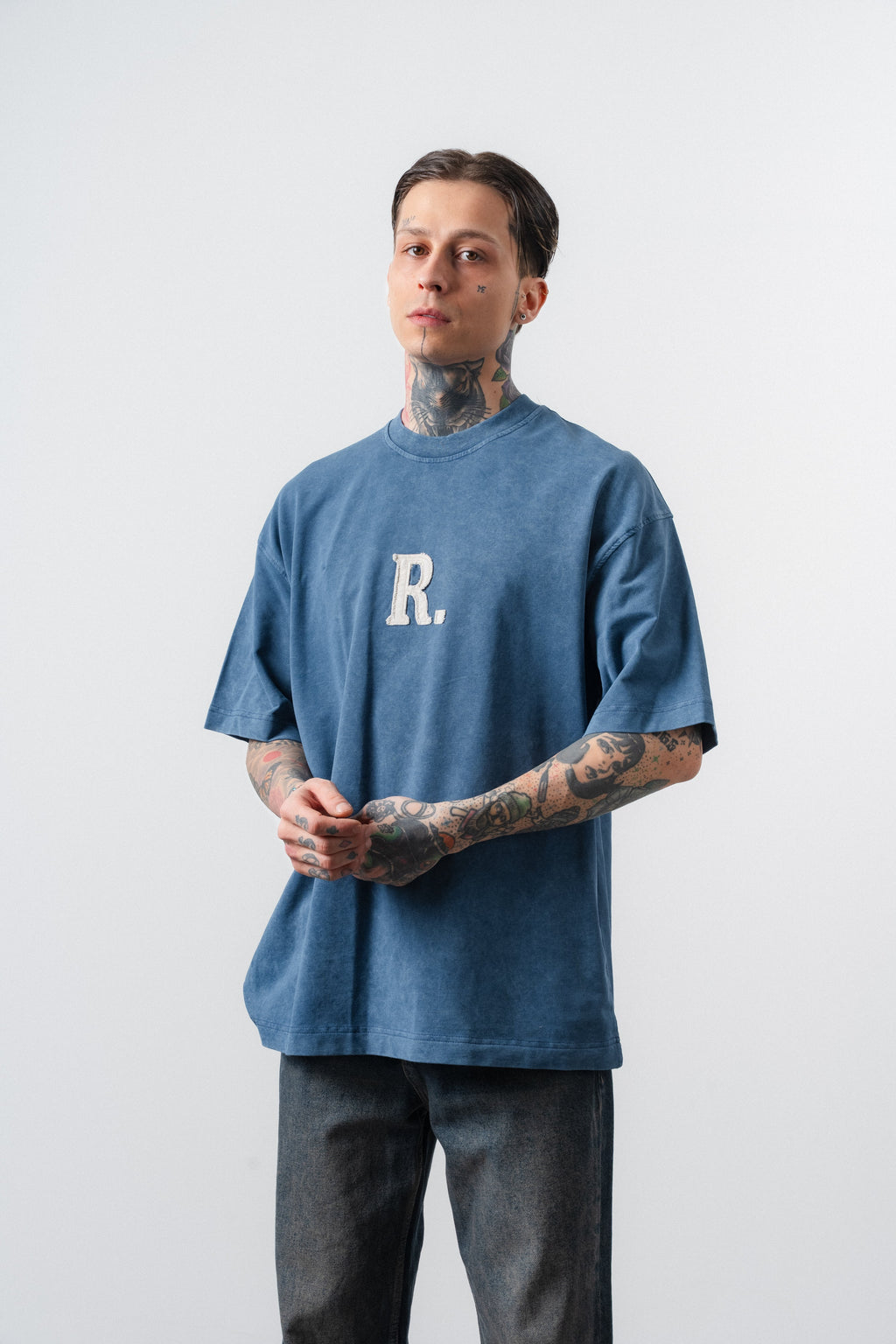 Revere Washed Oversized T-Shirt Navy