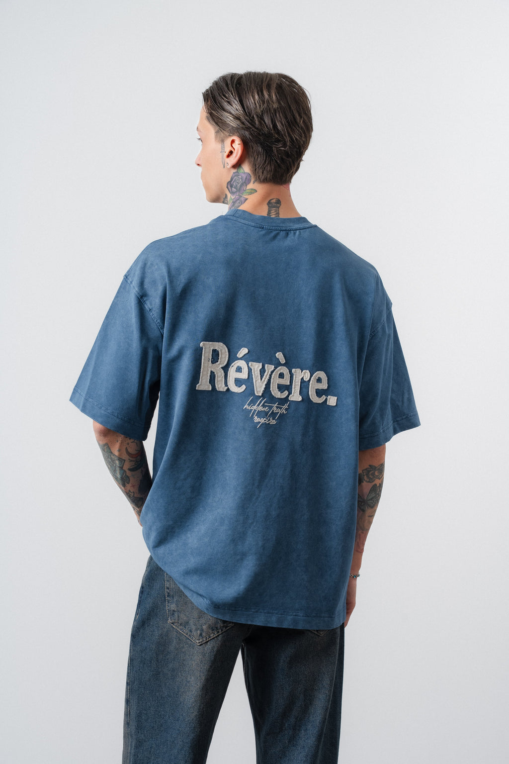 Revere Washed Oversized T-Shirt Navy