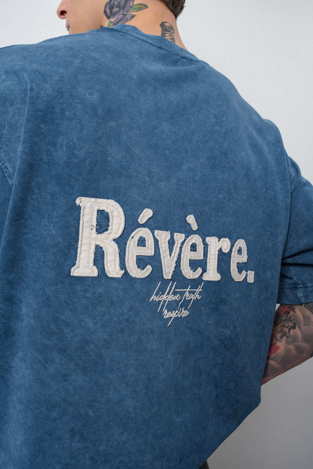Revere Washed Oversized T-Shirt Navy