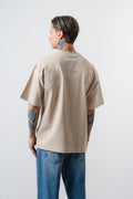 Rosette Oversized T-Shirt Beige