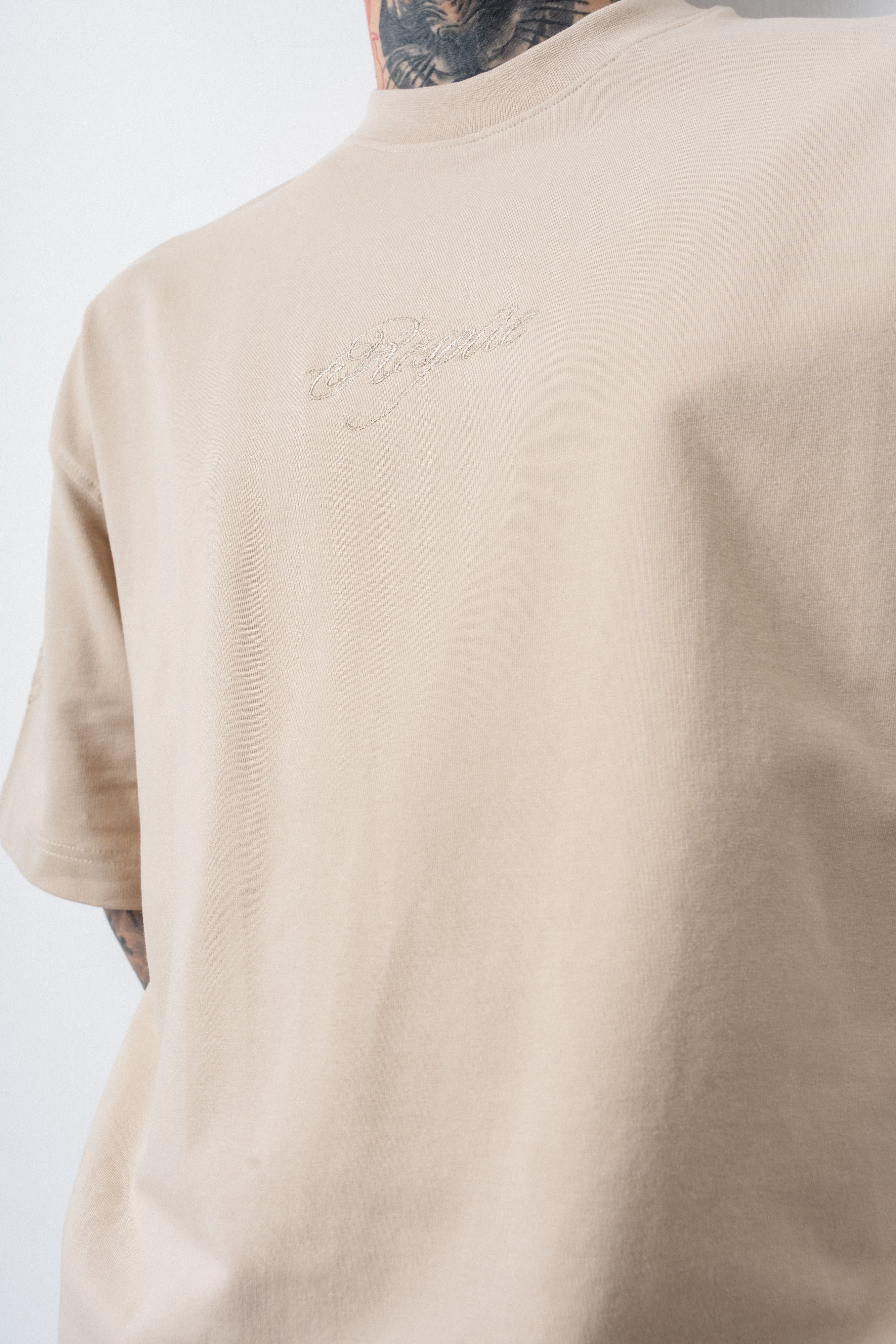 Rosette Oversized T-Shirt Beige