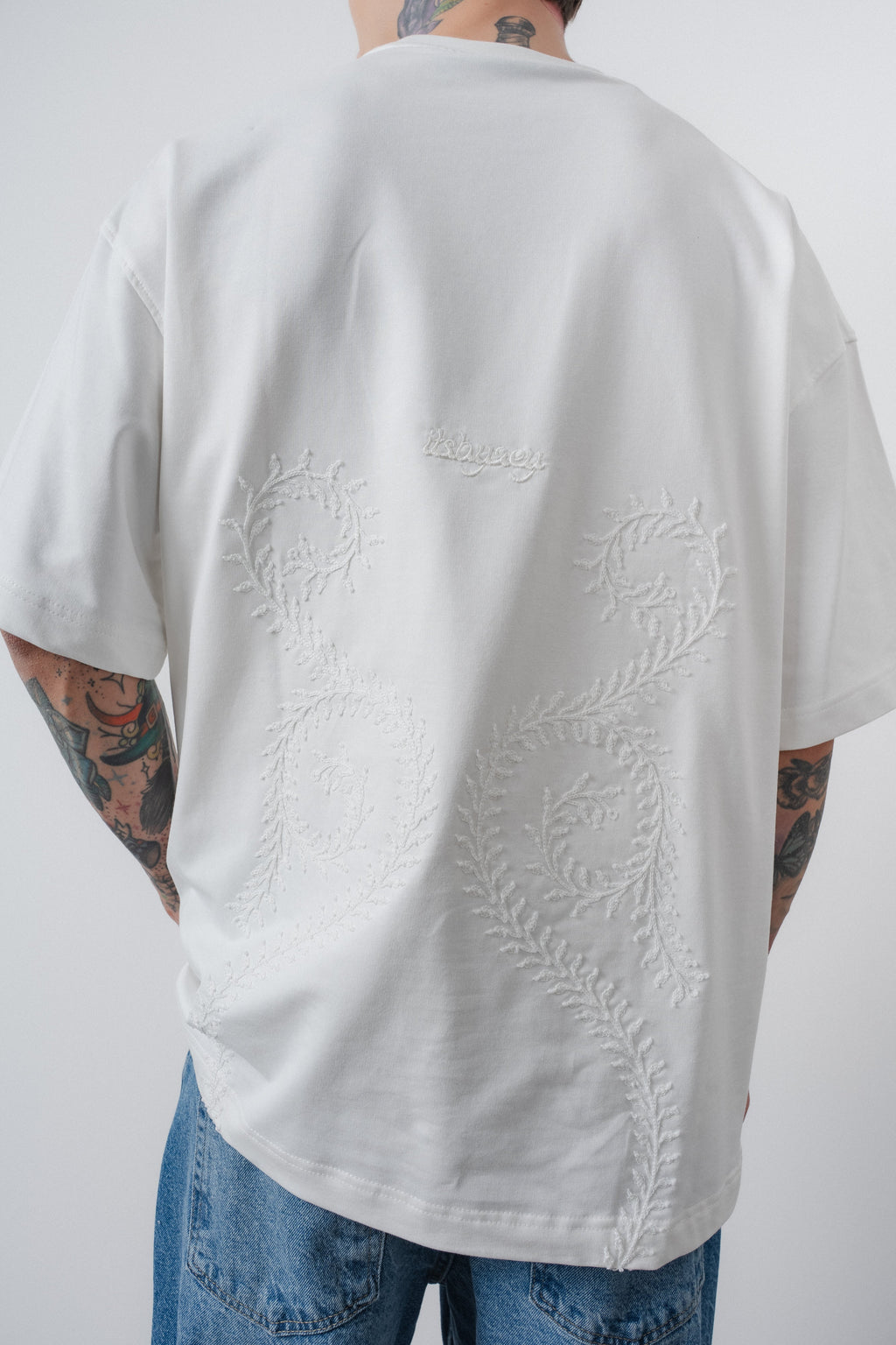 Itsbyzey Spiral Oversized T-Shirt Ecru