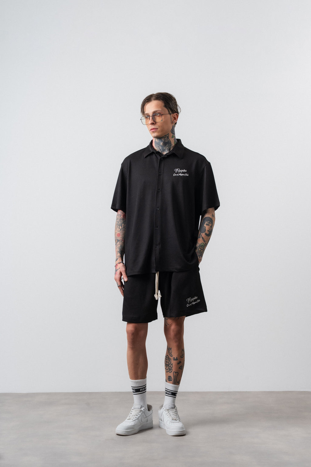 Res Club Regular Fit Set Black