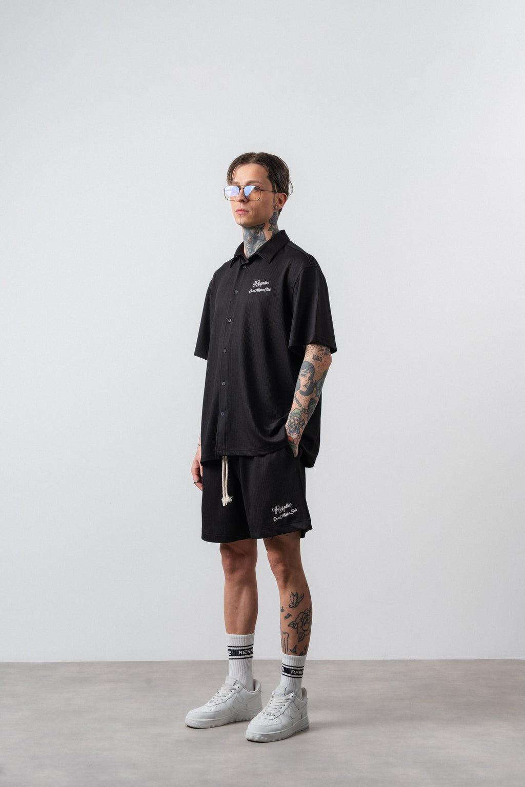 Res Club Regular Fit Set Black