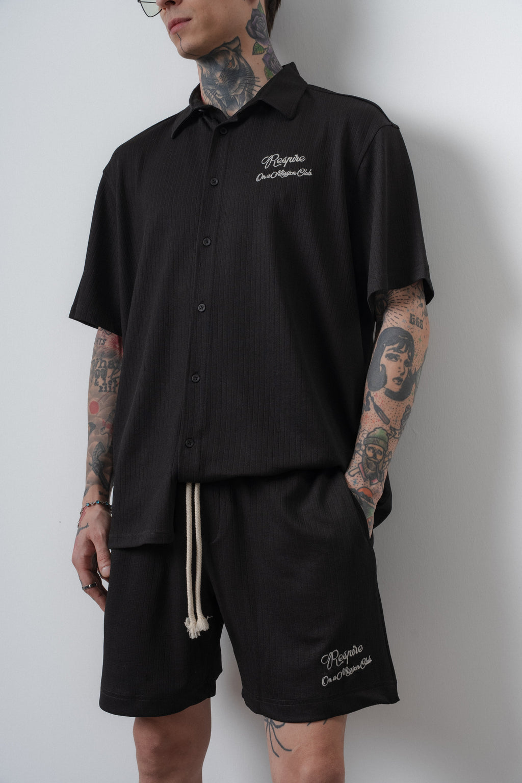 Res Club Regular Fit Set Black