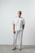 Respire Striped Regular Fit Tracksuit Ecru
