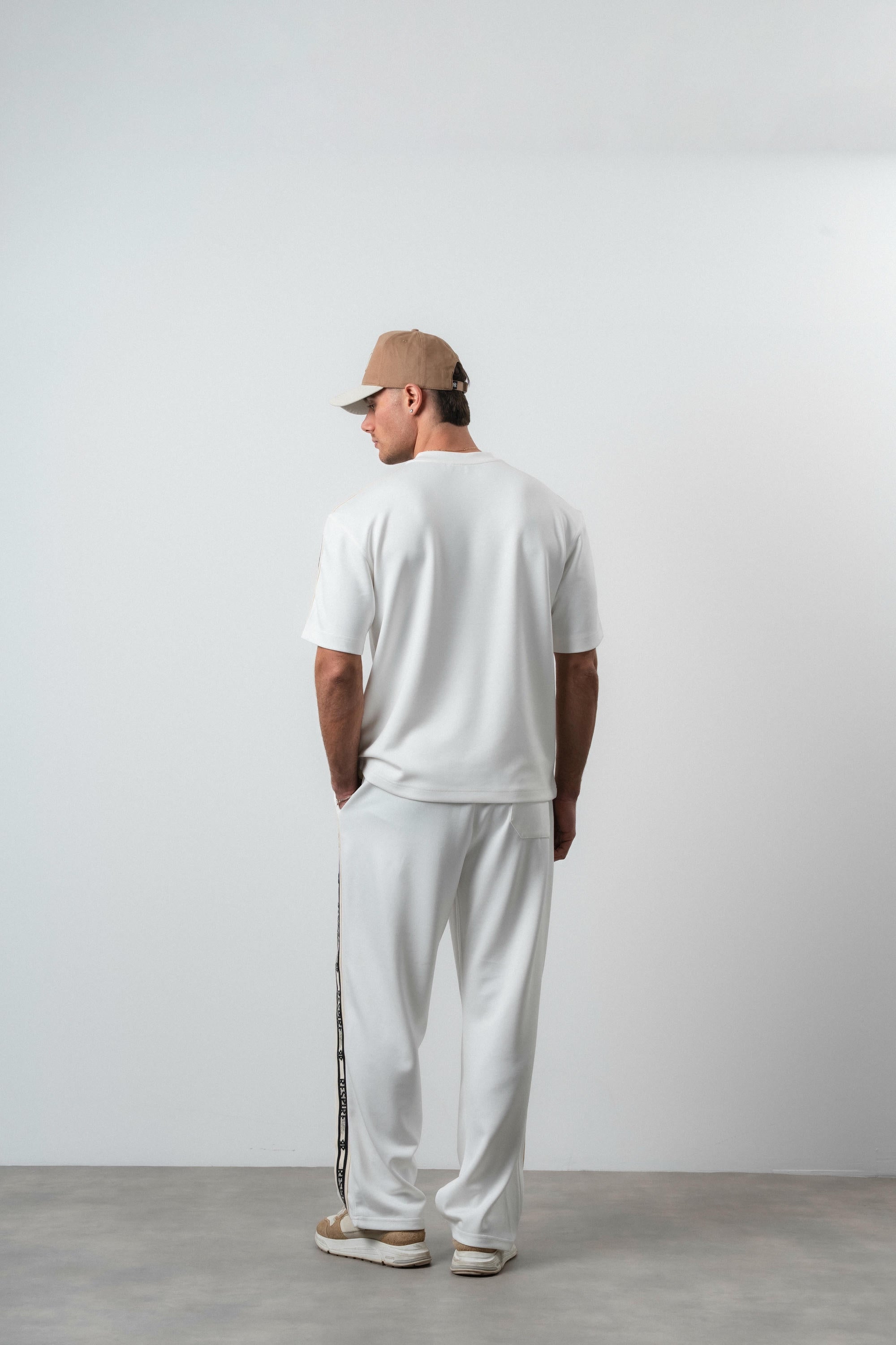 Respire Striped Regular Fit Tracksuit Ecru