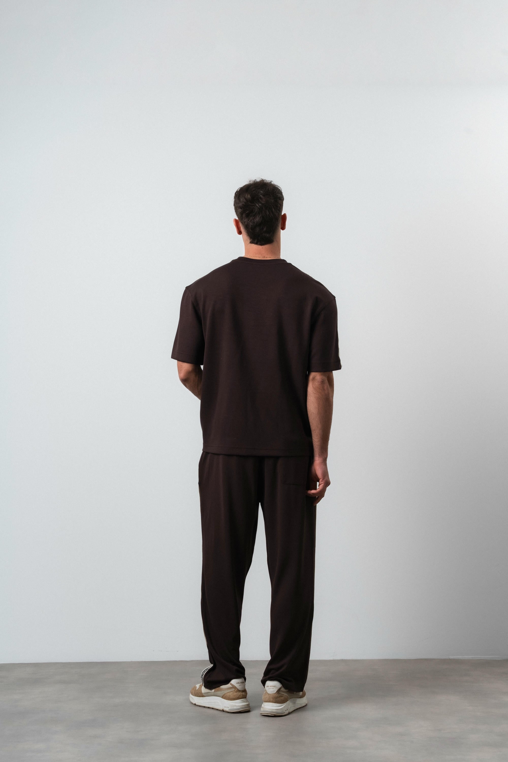 Respire Striped Regular Fit Tracksuit Brown