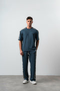 Respire Striped Regular Fit Tracksuit Petrol Blue