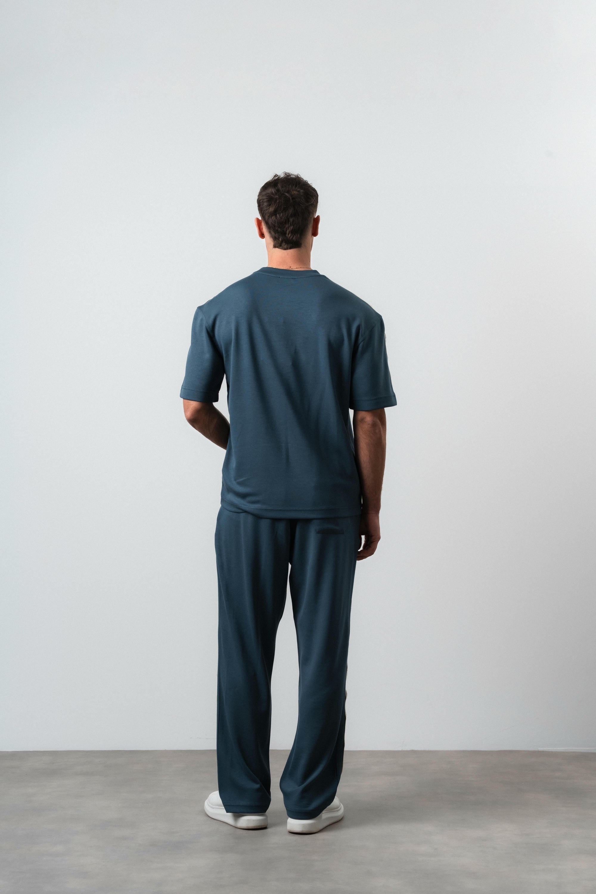 Respire Striped Regular Fit Tracksuit Petrol Blue