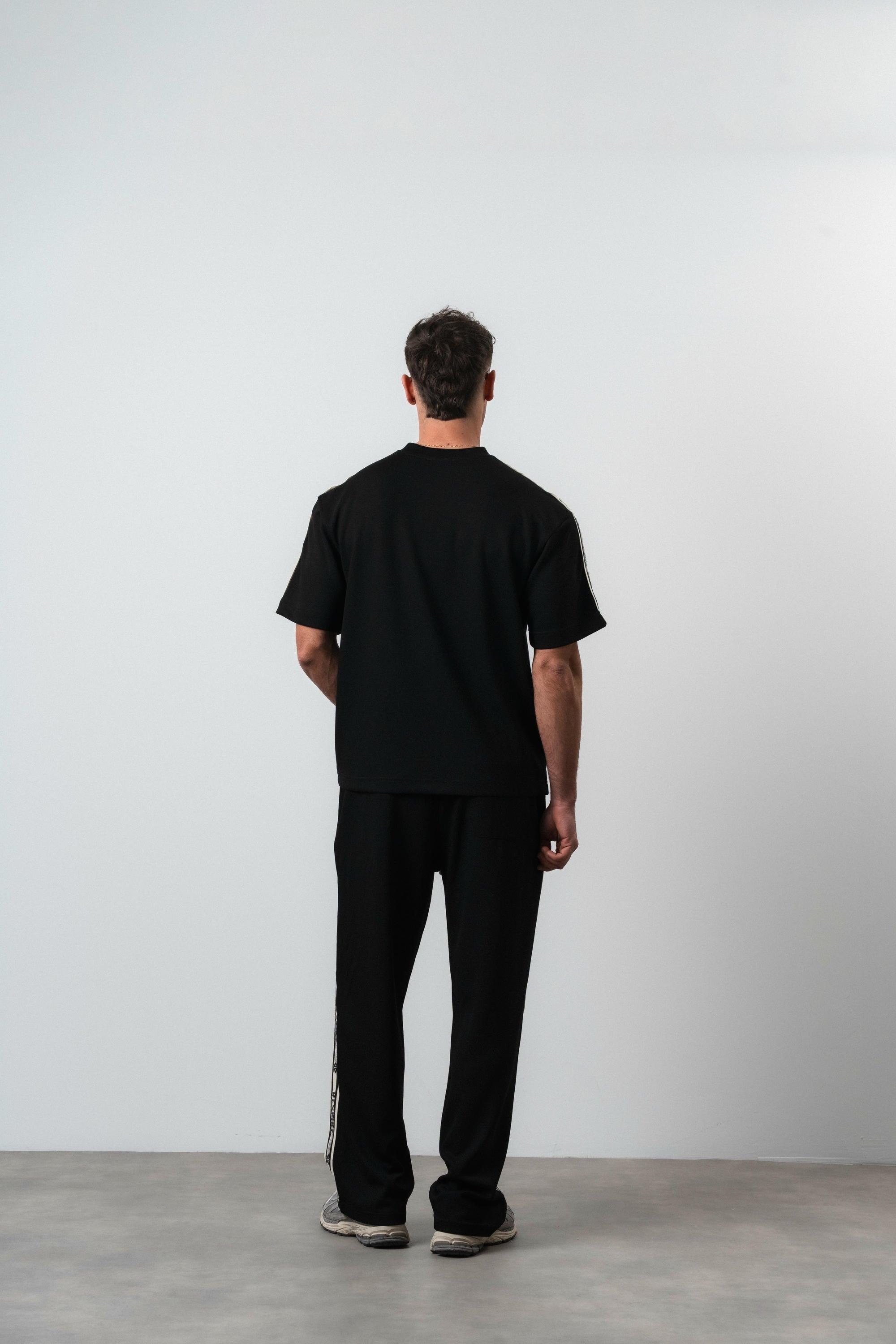 Respire Striped Regular Fit Tracksuit Black
