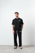 No1 Striped Regular Fit Tracksuit Black