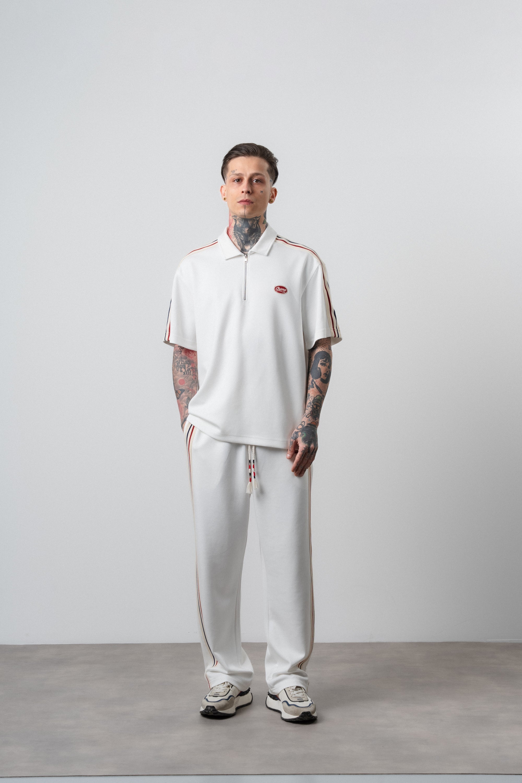Champ Striped Regular Fit Tracksuit Ecru