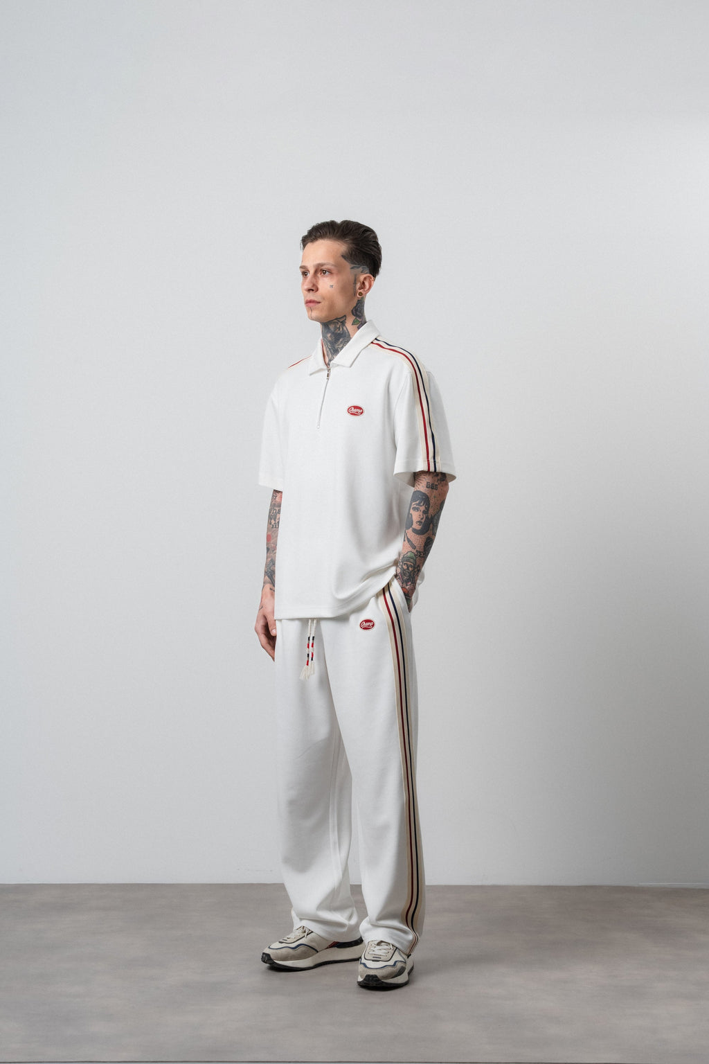 Champ Striped Regular Fit Tracksuit Ecru