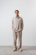 R Embroidered Oversized Tracksuit Beige