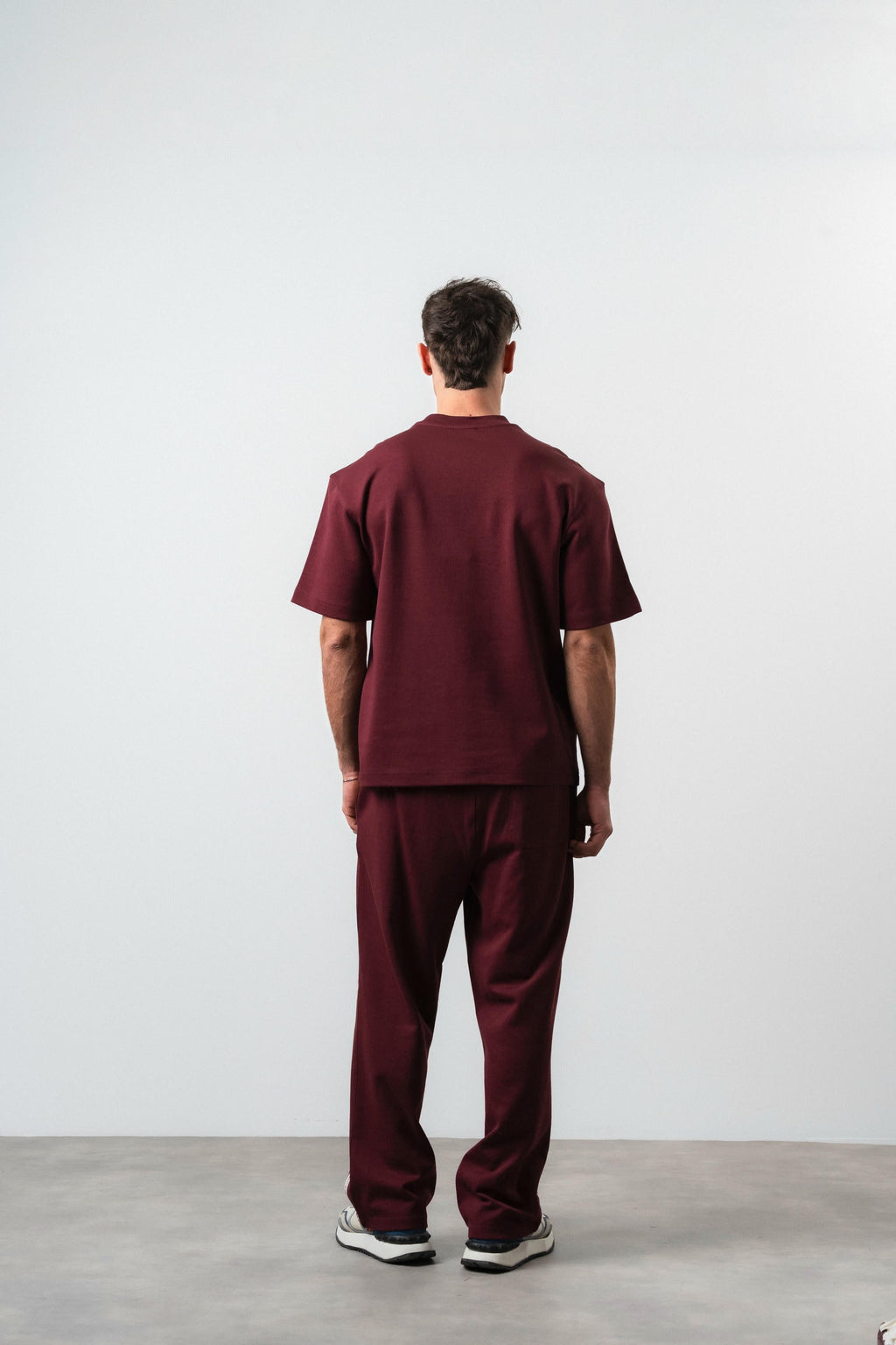 No1 Striped Regular Fit Tracksuit Burgundy