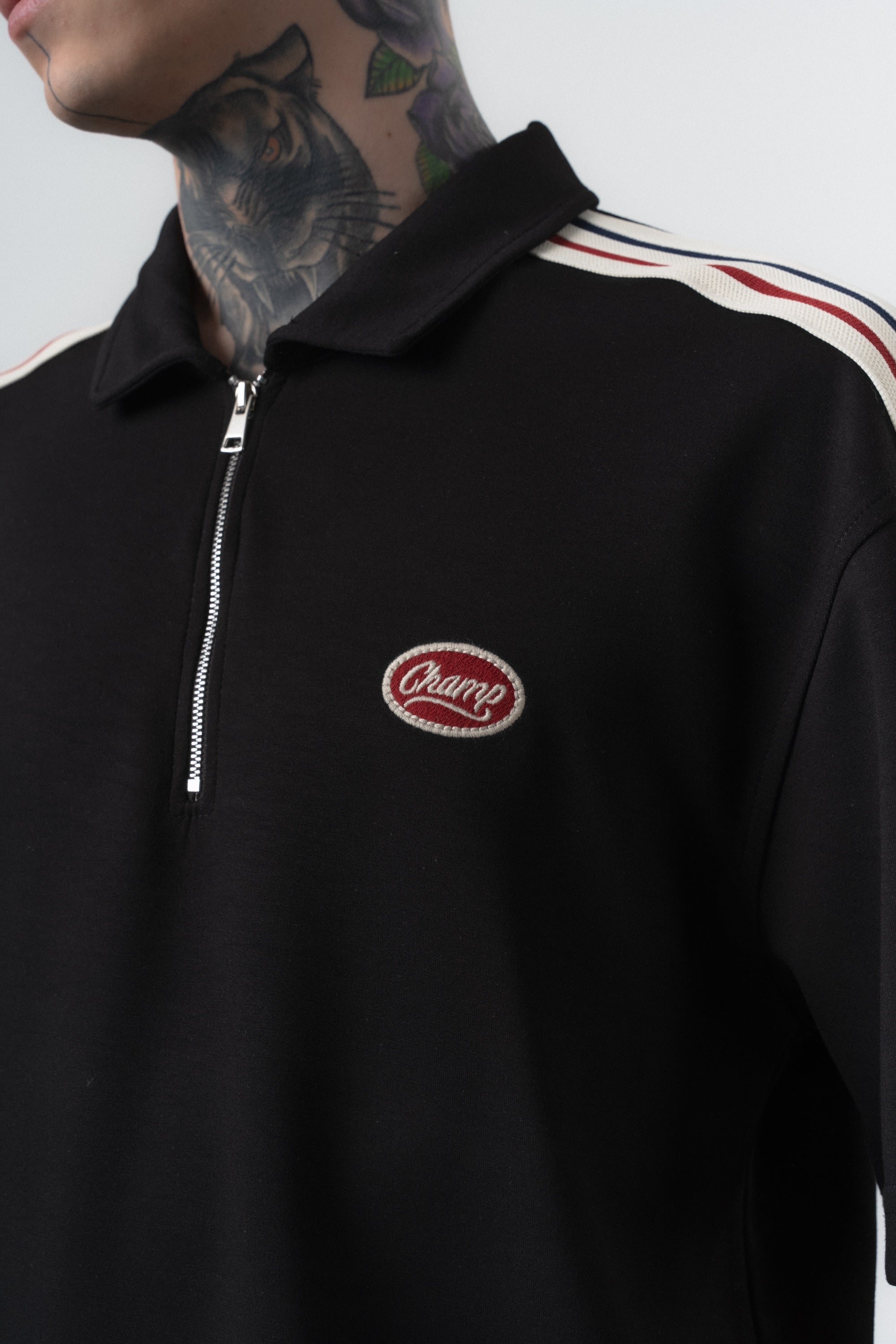 Champ Striped Regular Fit Tracksuit Black
