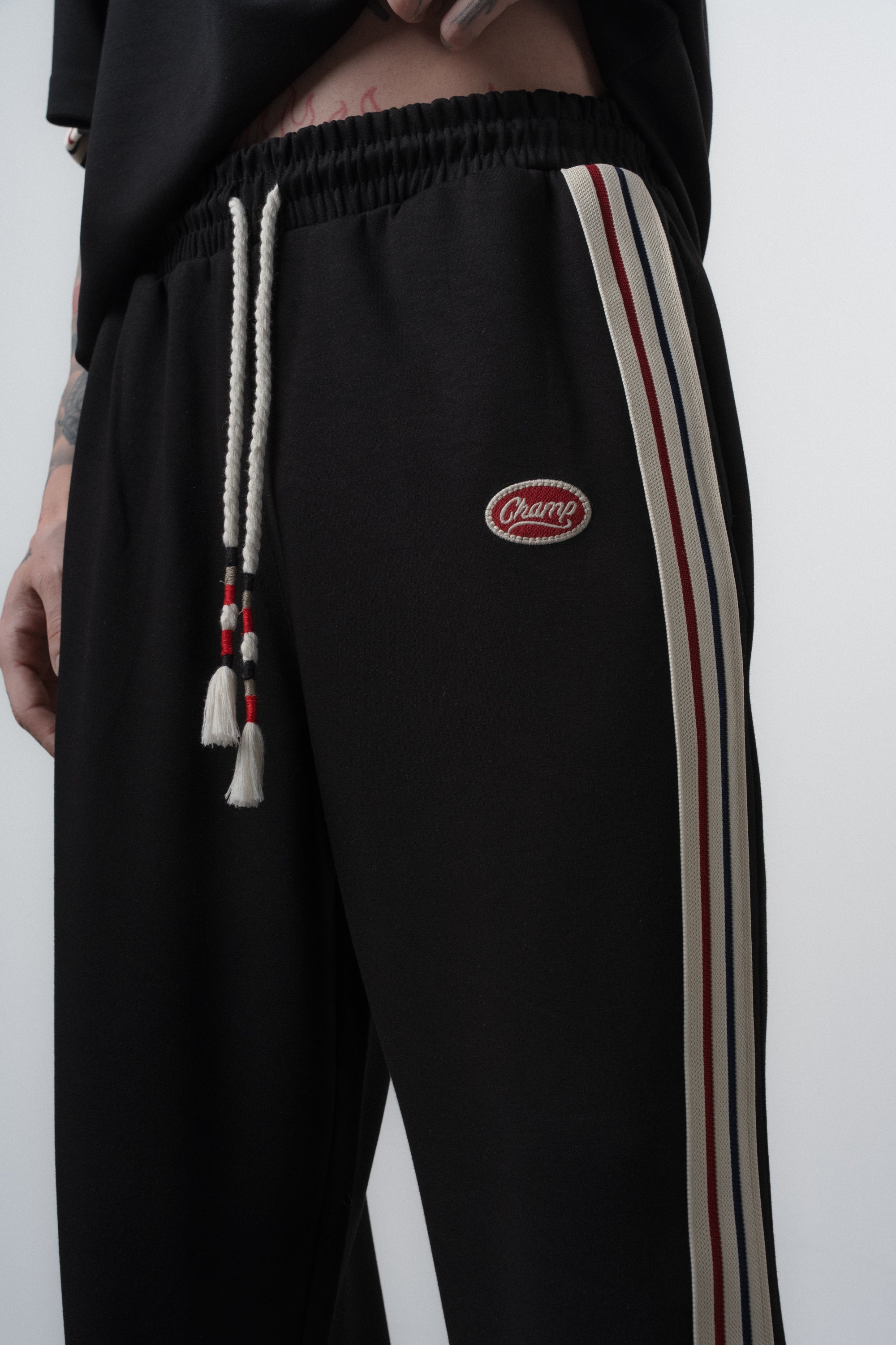 Champ Striped Regular Fit Tracksuit Black