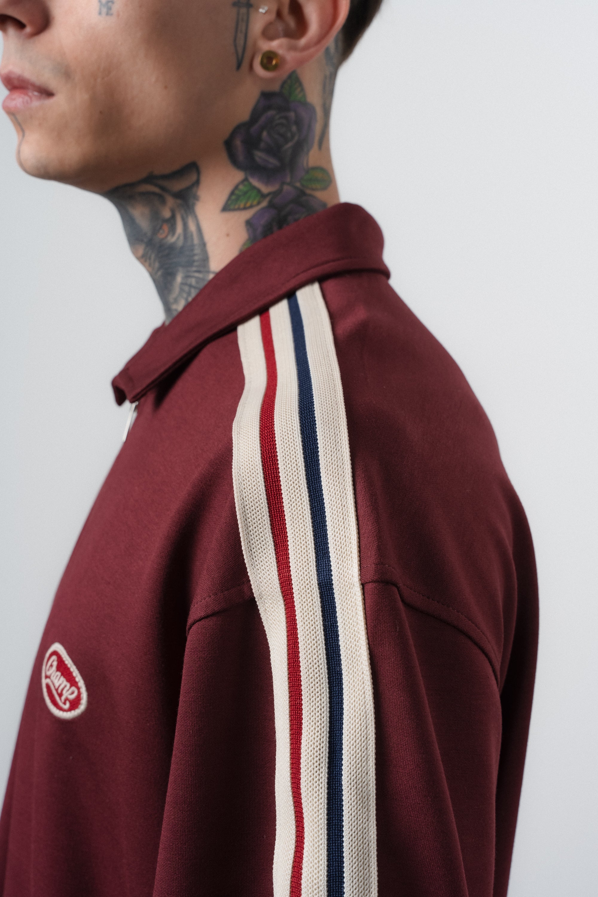 Champ Striped Regular Fit Tracksuit Burgundy