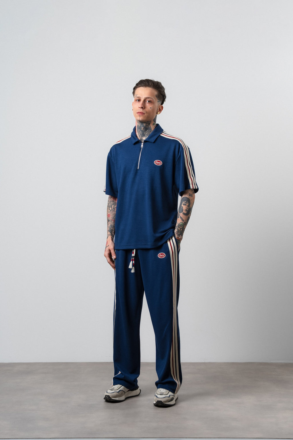 Champ Striped Regular Fit Tracksuit Navy