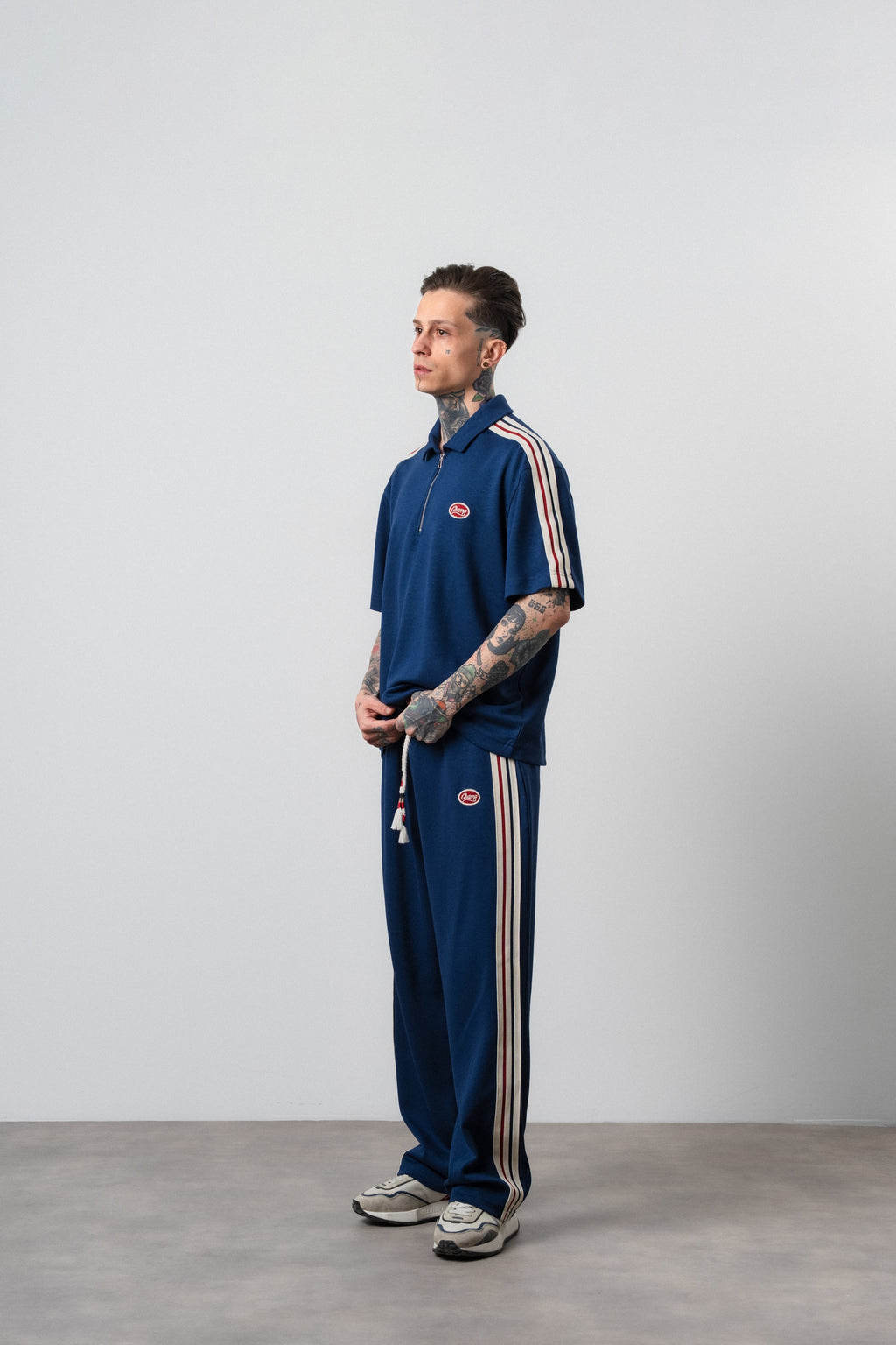 Champ Striped Regular Fit Tracksuit Navy