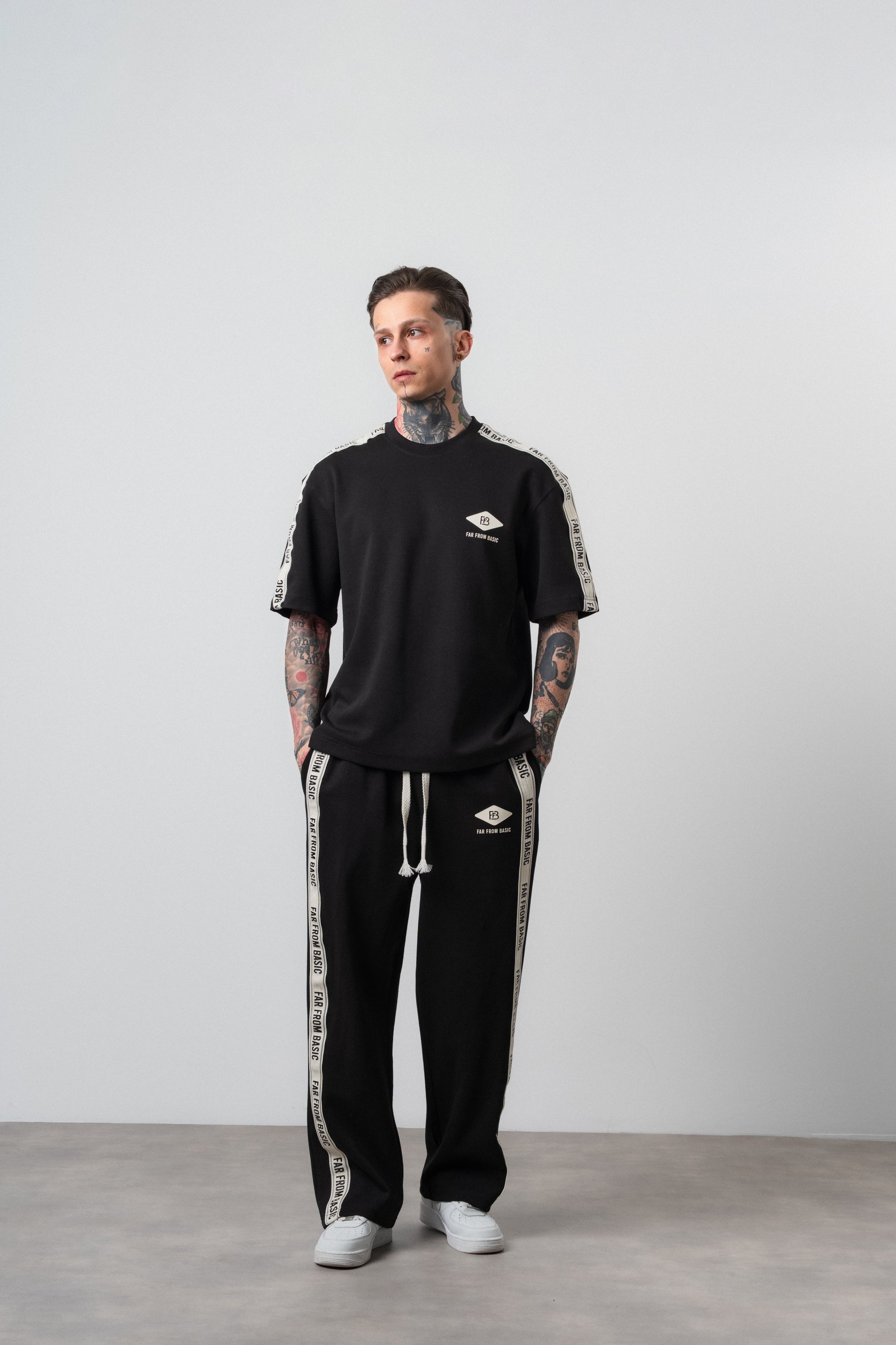 FFB Striped Regular Fit Tracksuit Black