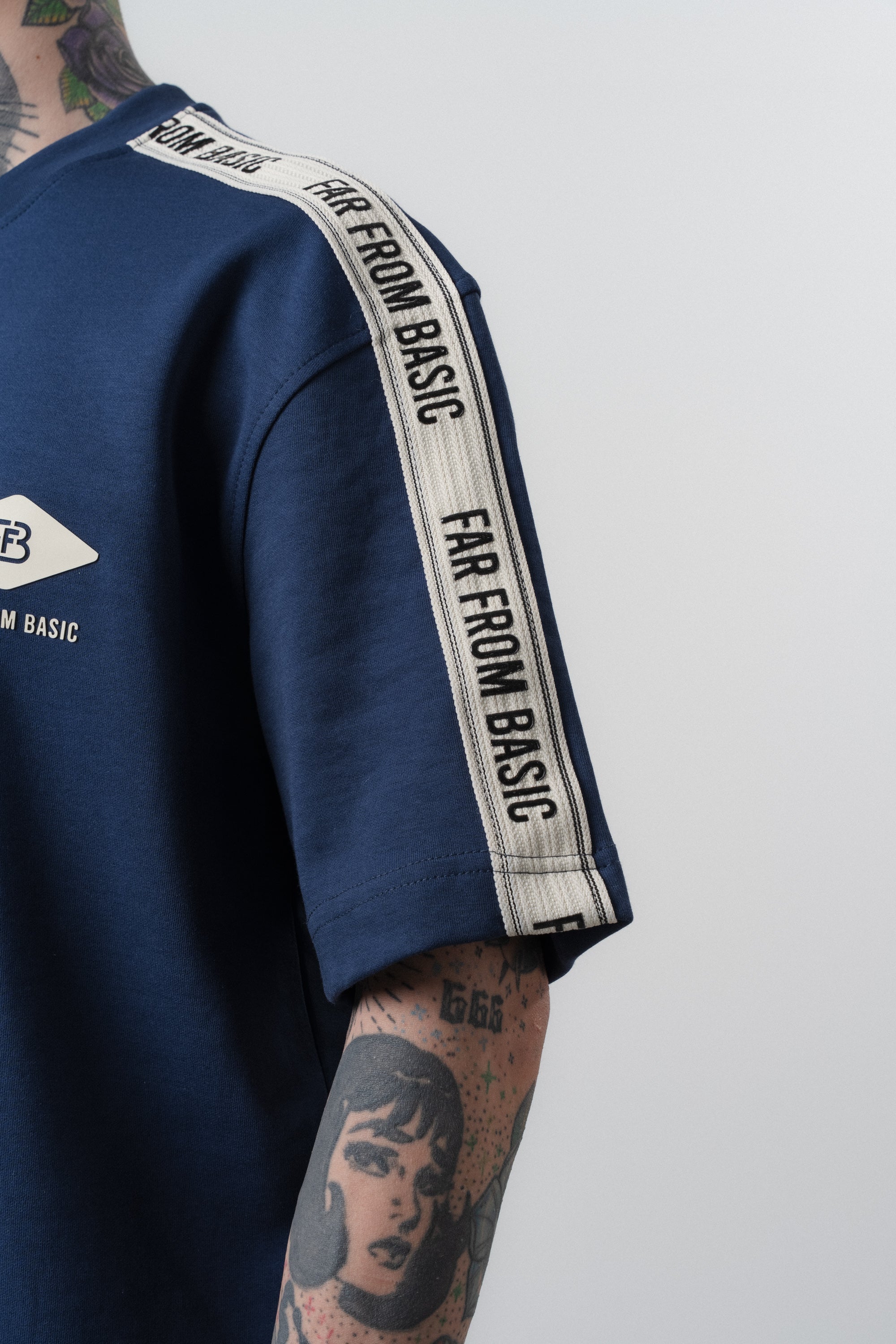 FFB Striped Regular Fit Tracksuit Navy