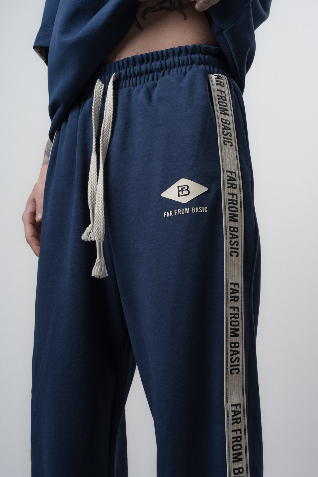FFB Striped Regular Fit Tracksuit Navy