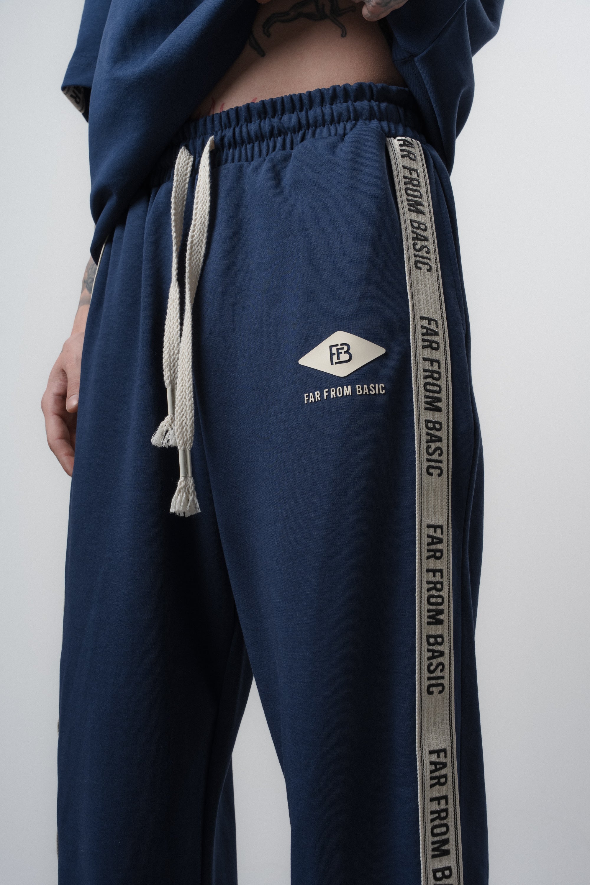 FFB Striped Regular Fit Tracksuit Navy