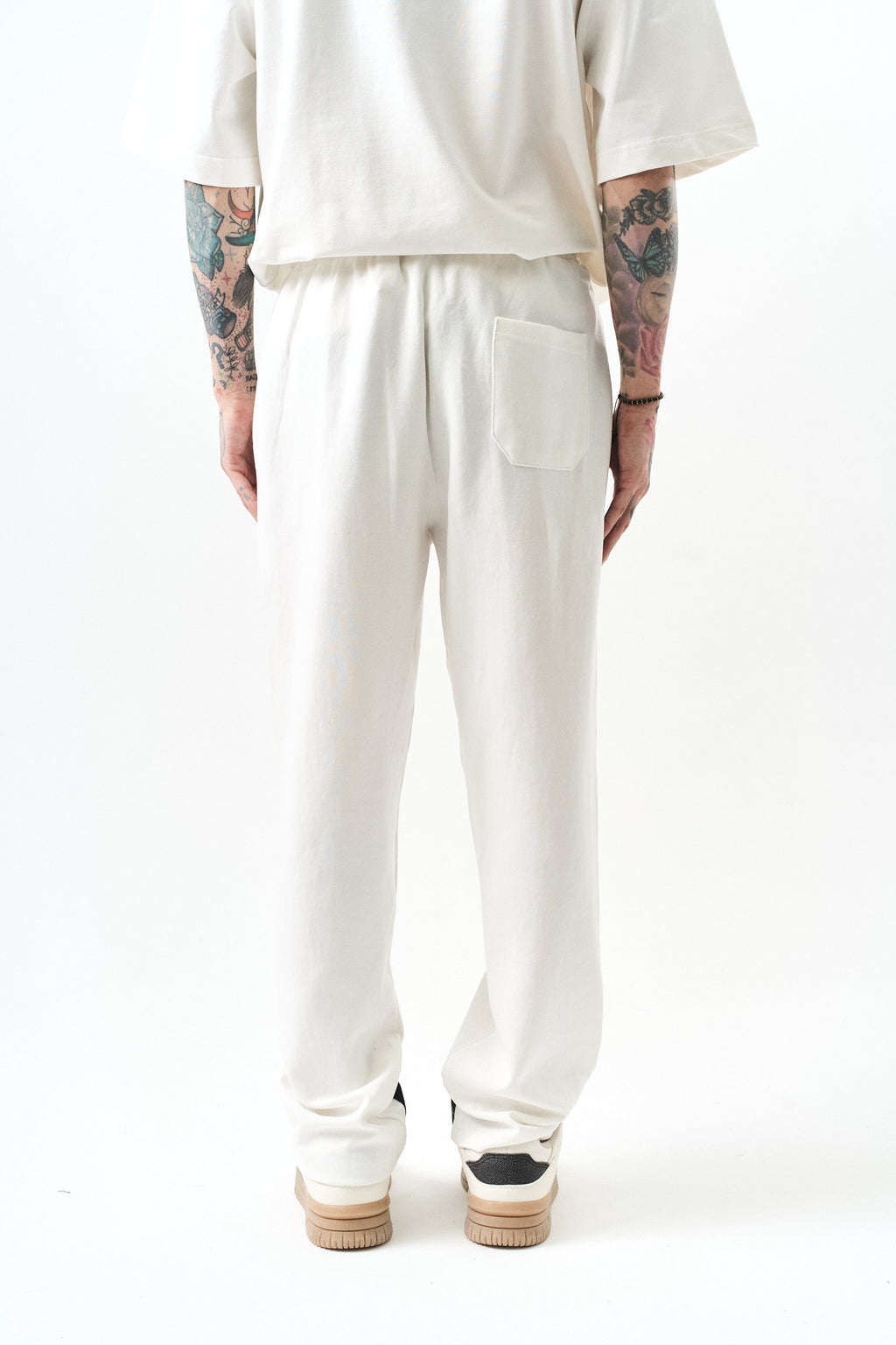 Stripe Detailed Baggy Sweatpant Ecru