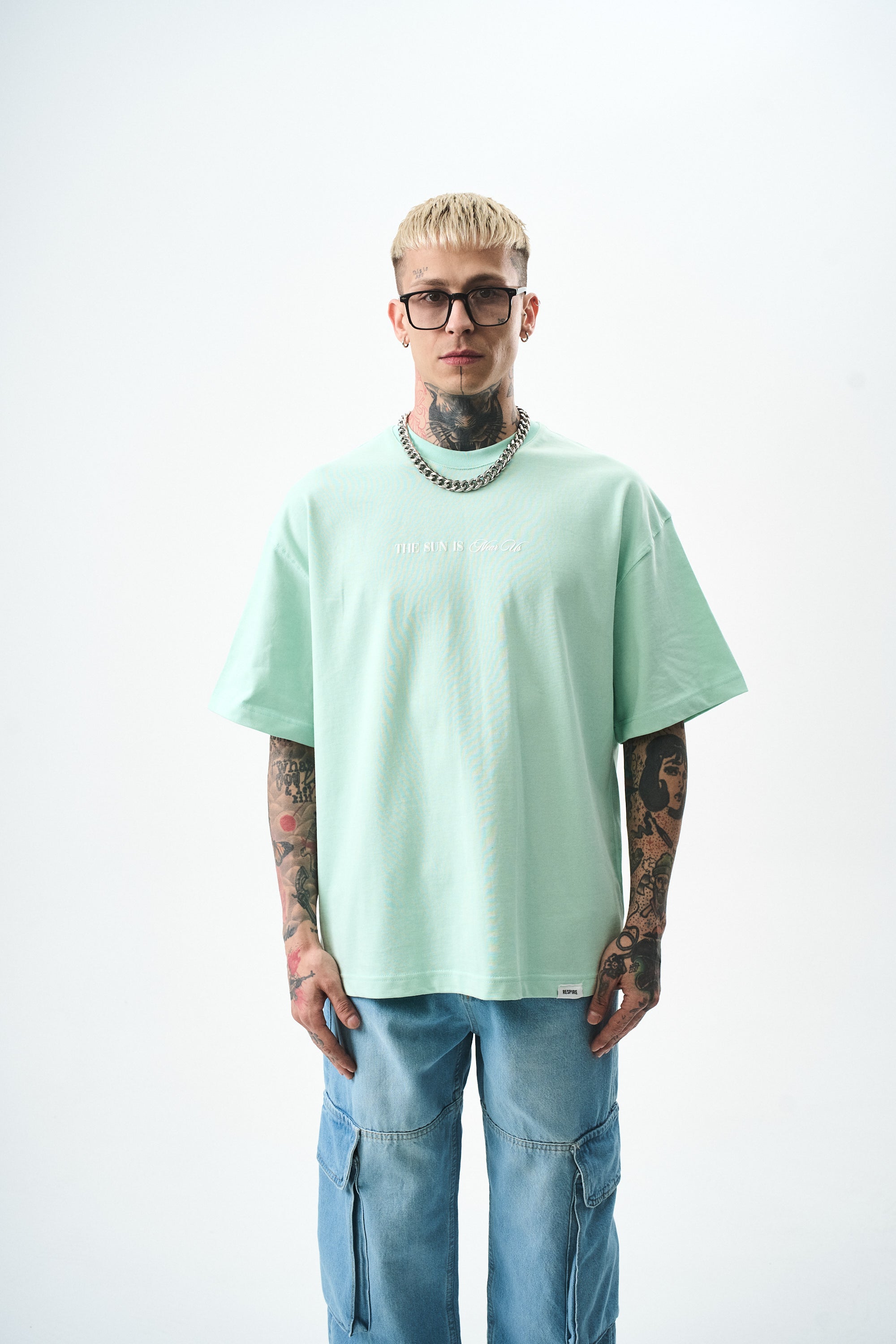 Palm Oversized T-Shirt Mint Green