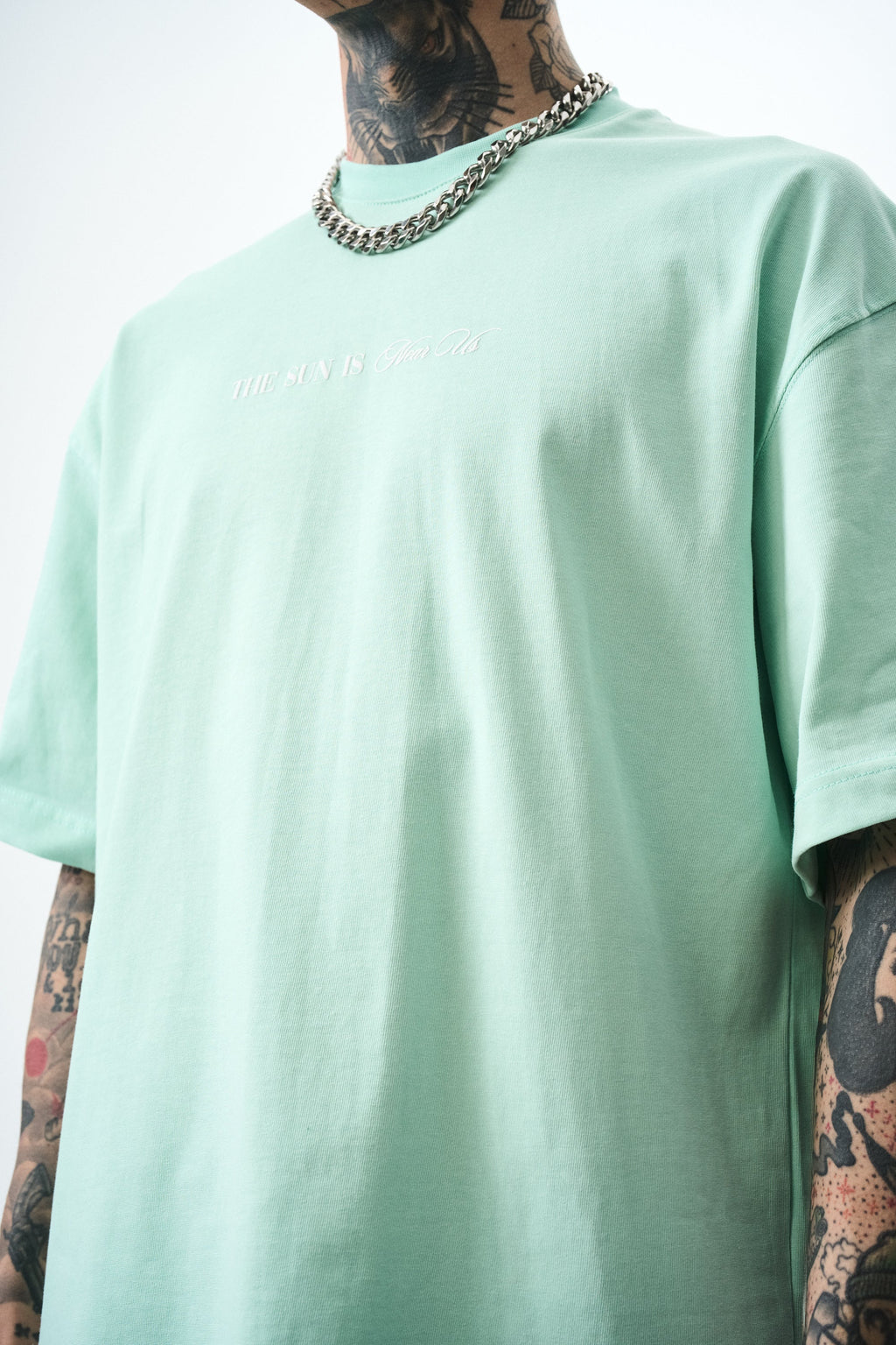 Palm Oversized T-Shirt Mint Green