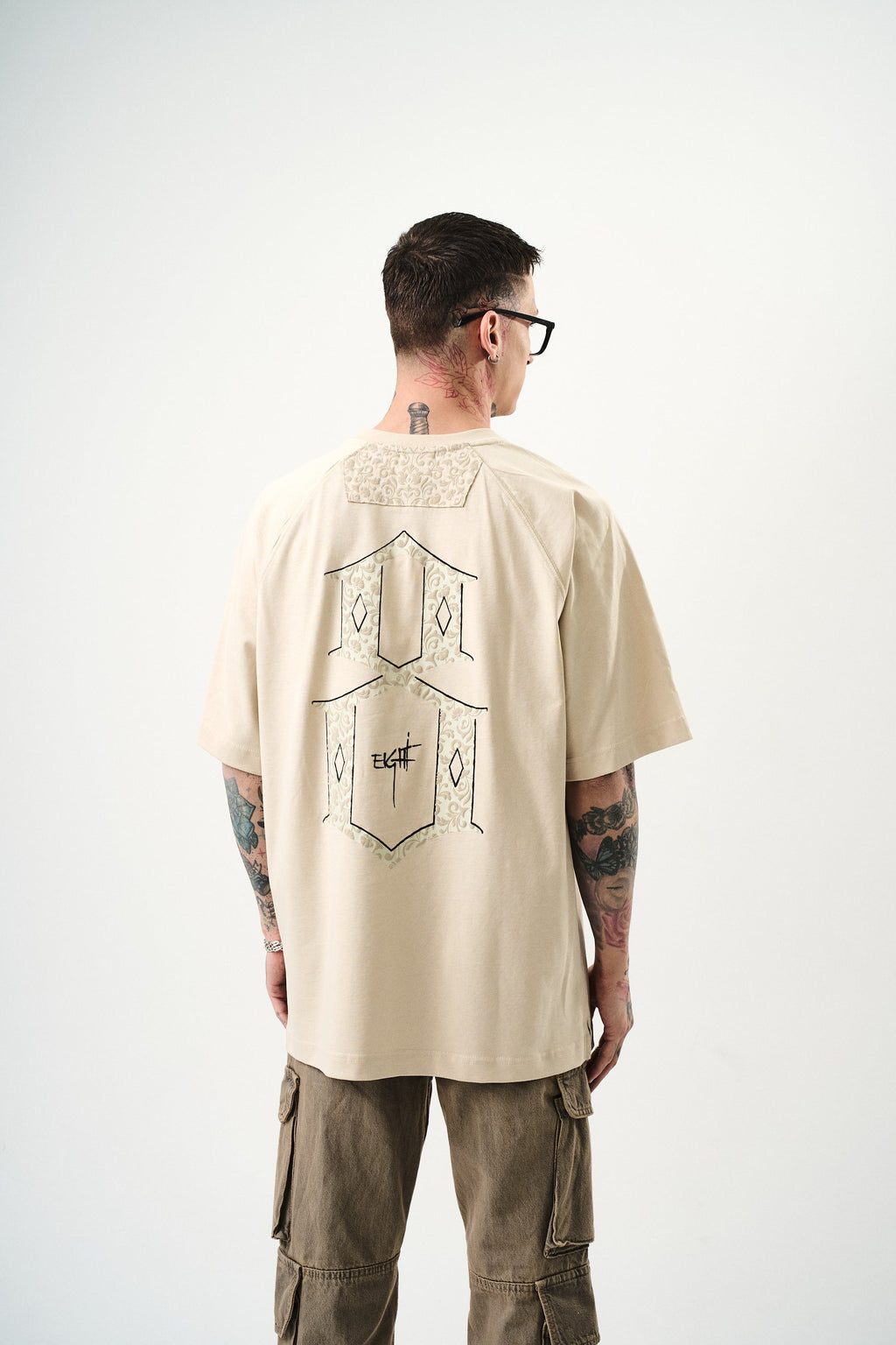 Eight Oversized T-Shirt Beige