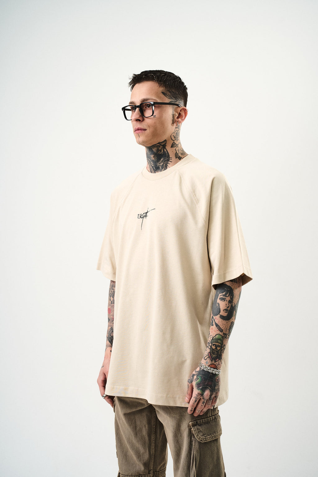 Eight Oversized T-Shirt Beige