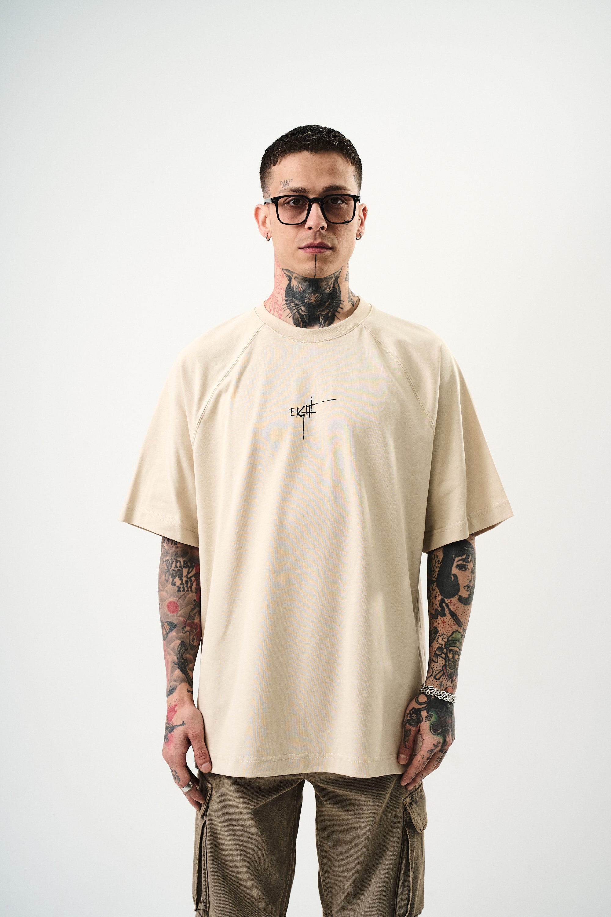 Eight Oversized T-Shirt Beige