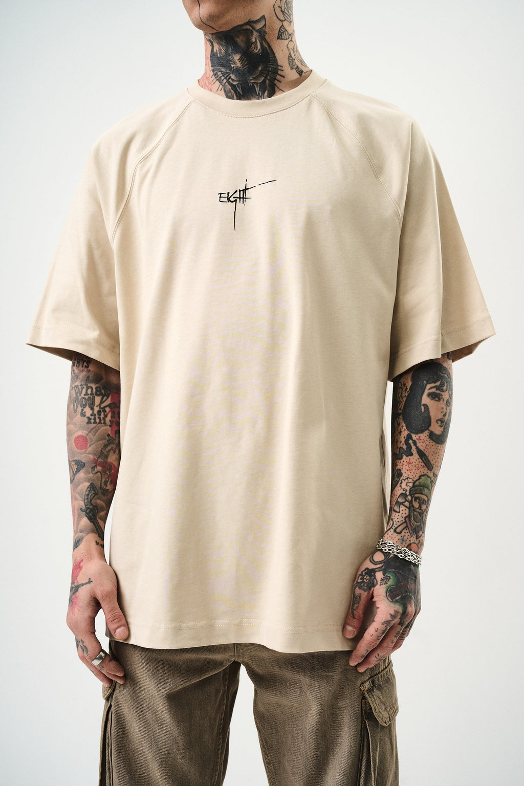 Eight Oversized T-Shirt Beige