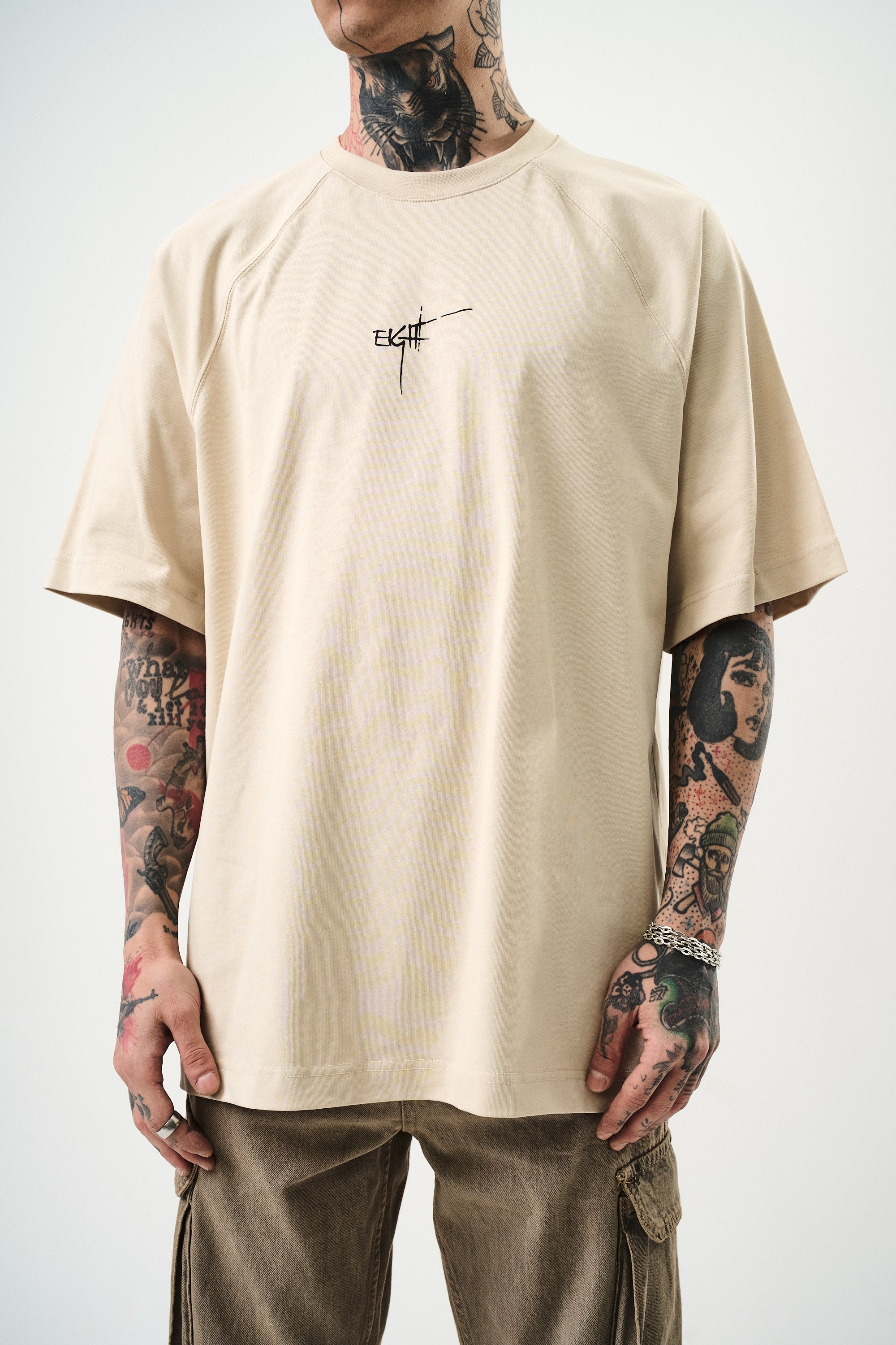 Eight Oversized T-Shirt Beige