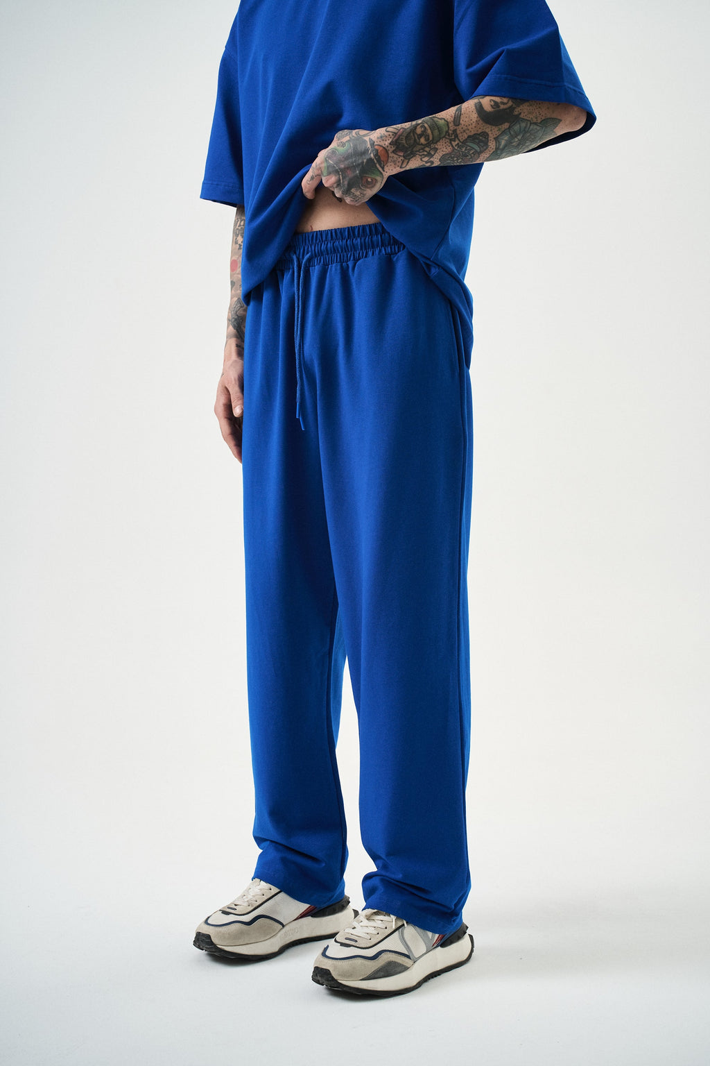 Basic Baggy Sweatpant Sax Blue