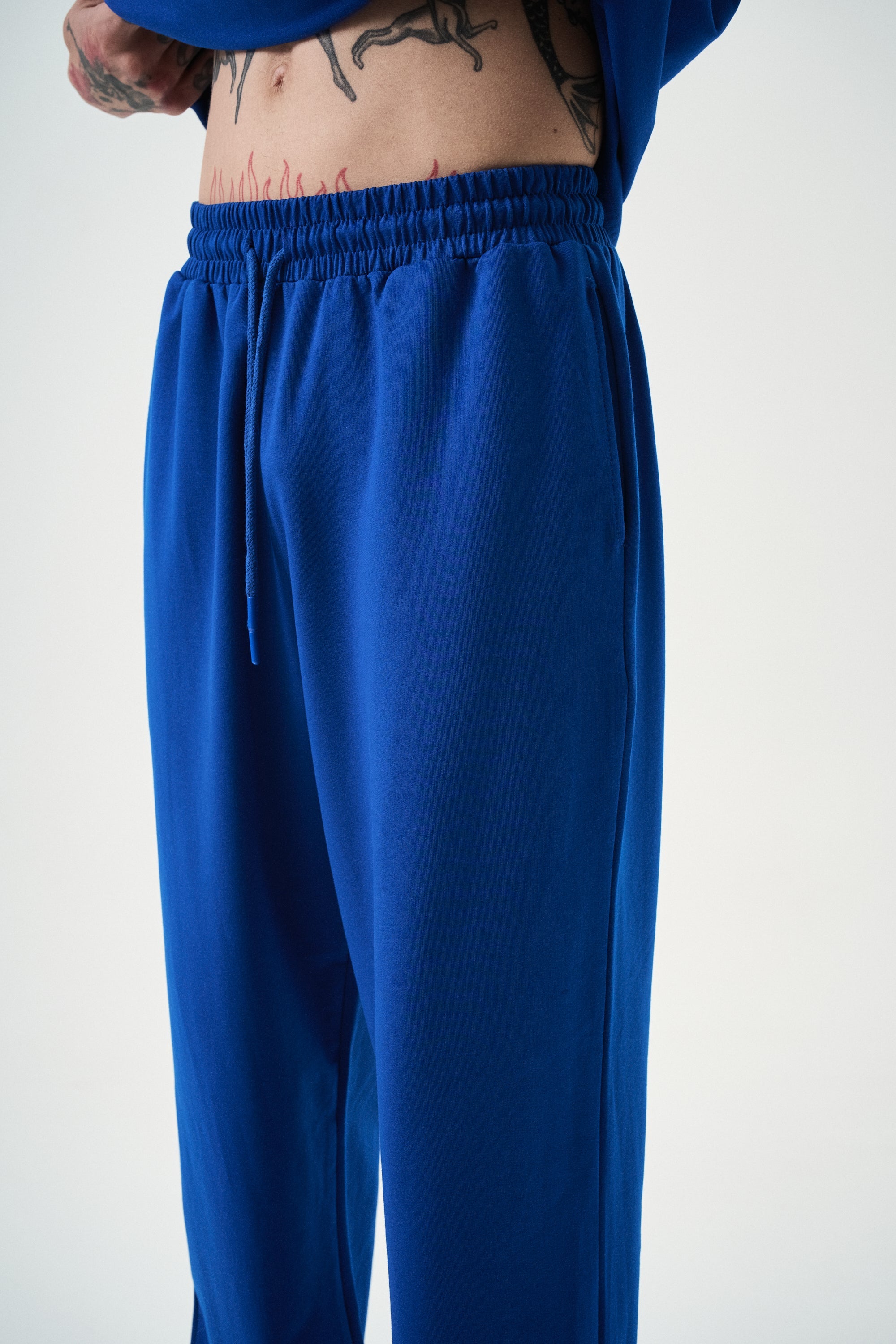 Basic Baggy Sweatpant Sax Blue