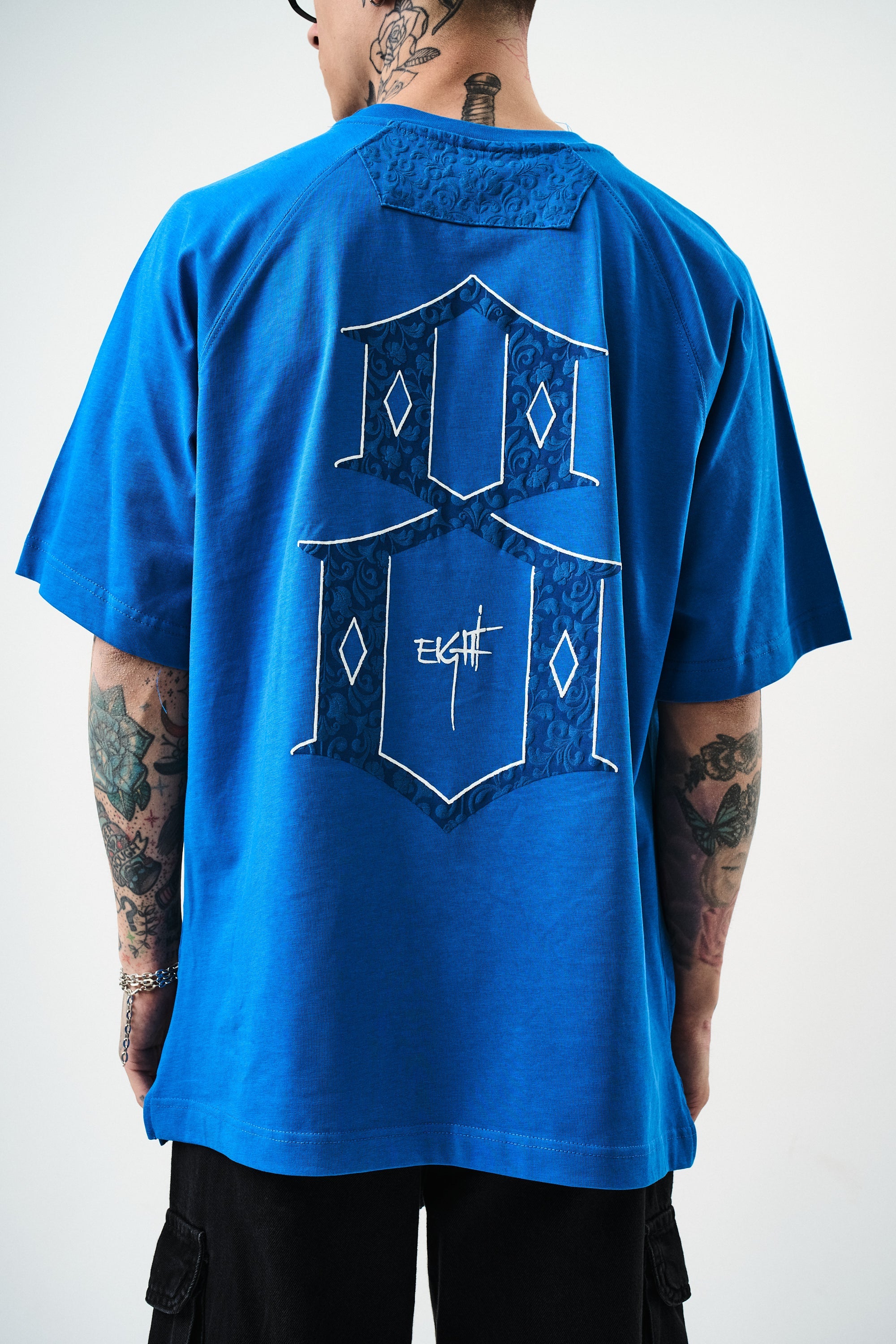 Eight Oversized T-Shirt Blue