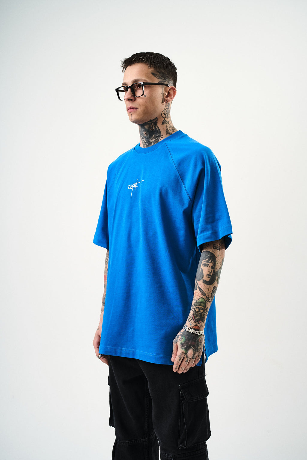 Eight Oversized T-Shirt Blue
