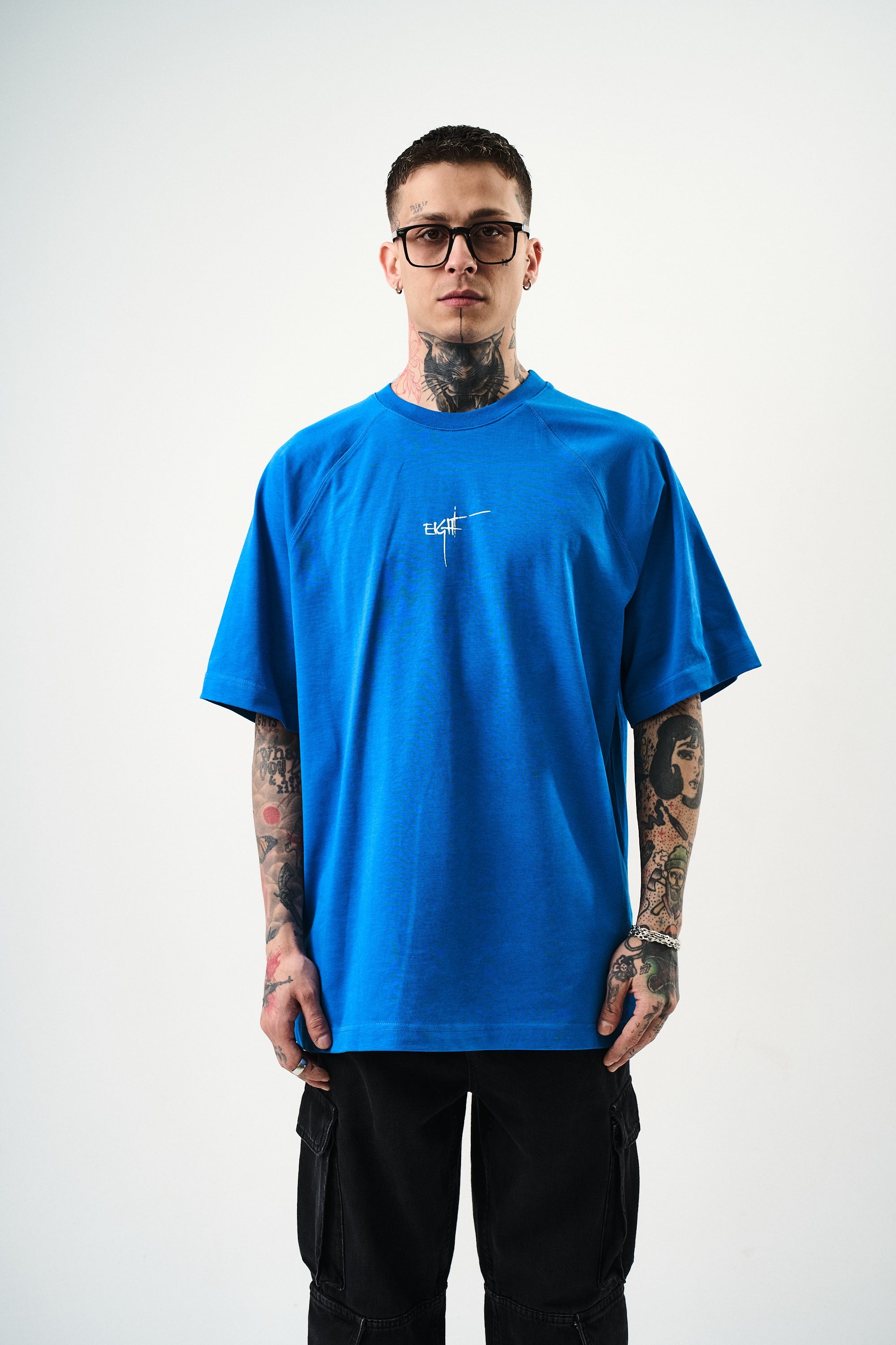 Eight Oversized T-Shirt Blue
