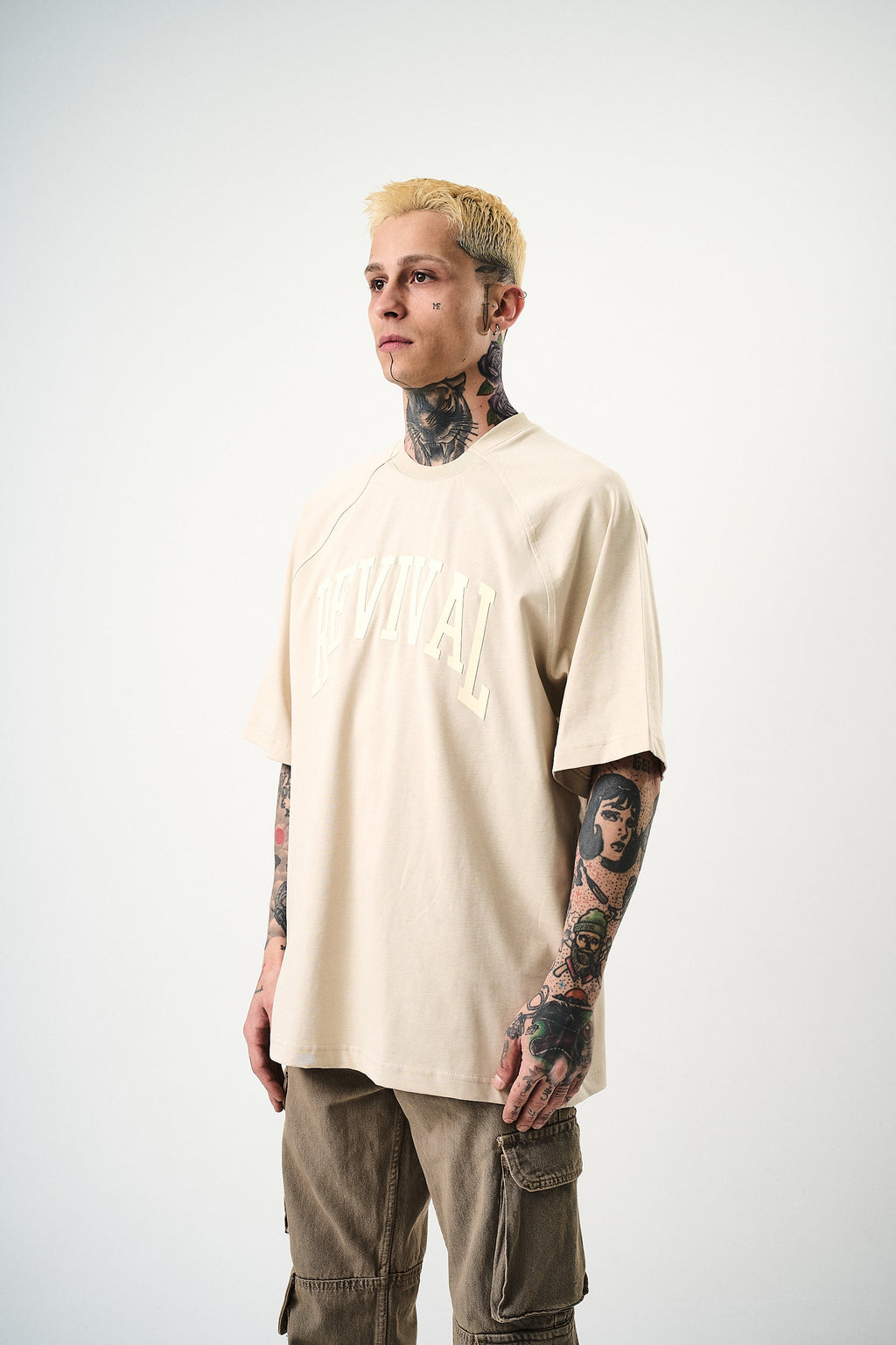 Revival Oversized T-Shirt Beige
