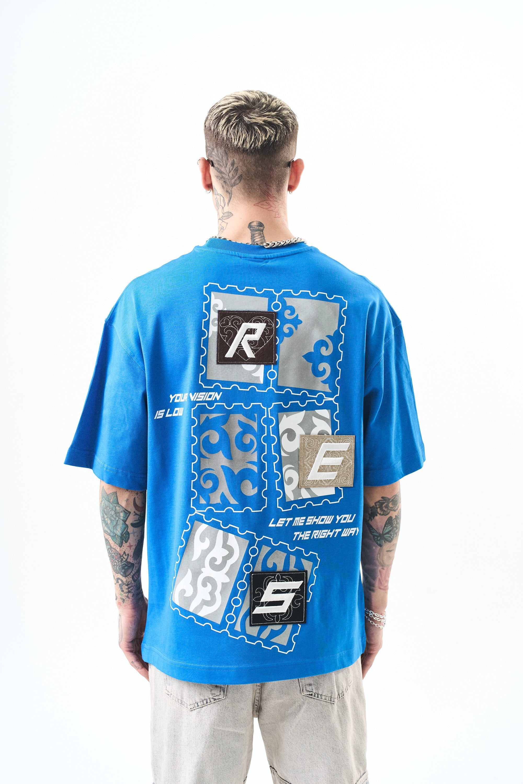 Low Vision Oversized T-Shirt Baby Blue