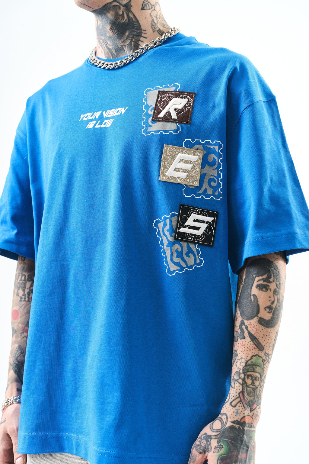 Low Vision Oversized T-Shirt Baby Blue