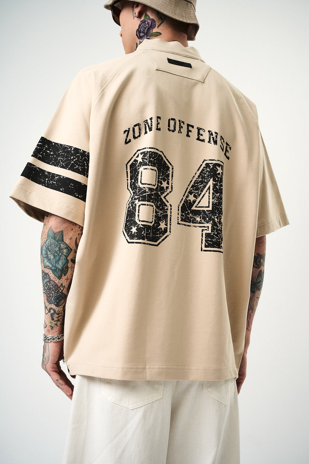 84 Zone Oversized T-Shirt Beige